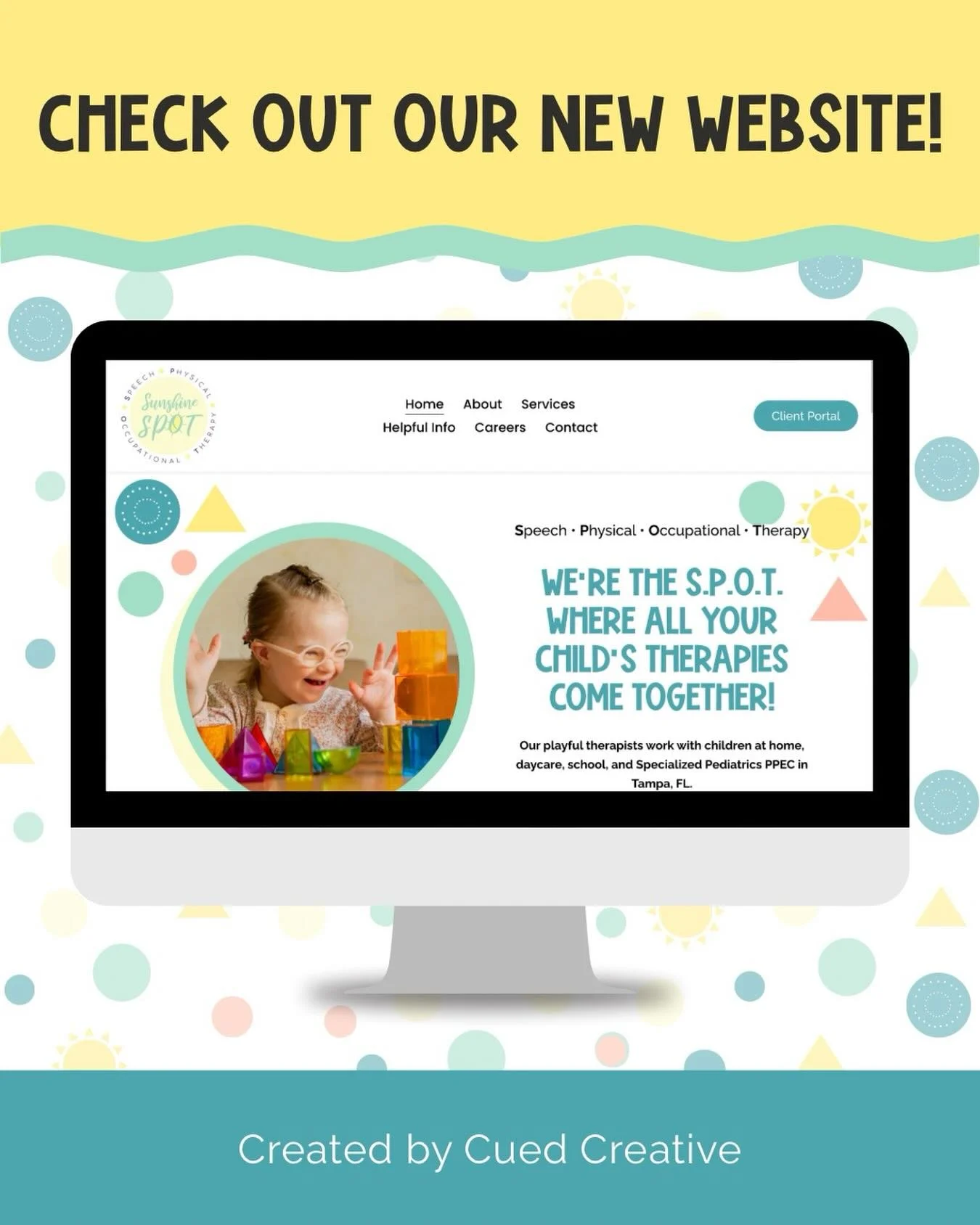 Our website got a makeover! Visit us at www.sunshine-spot.com to learn about our services, our team, and how we support our families everyday! ☀️