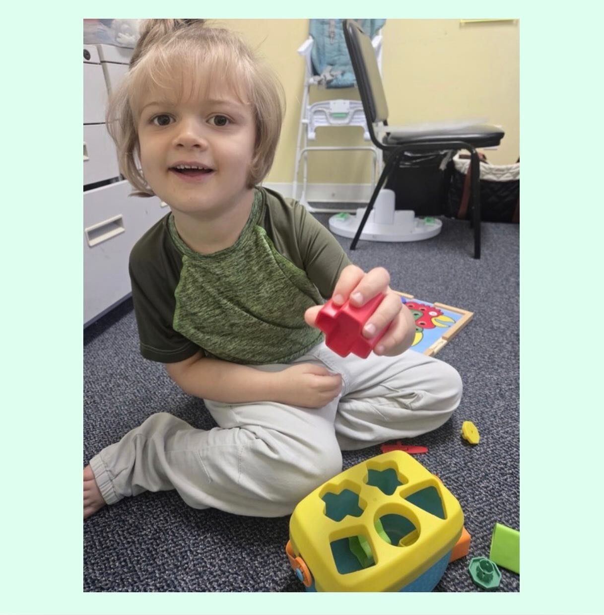 Shape sorting success! ☀️