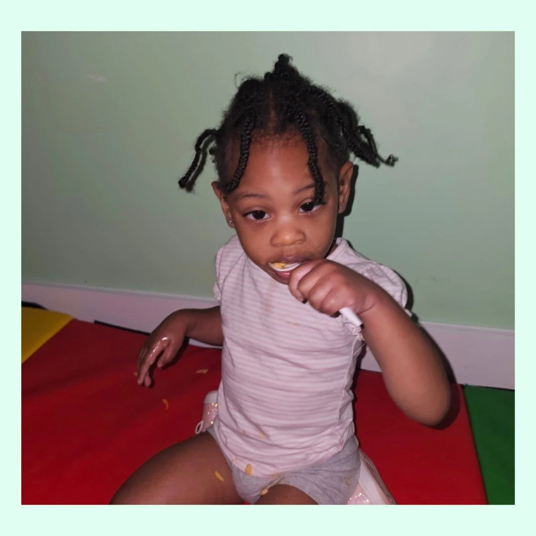 Tiny bites, big accomplishments!! We are so proud of this little one! ✨