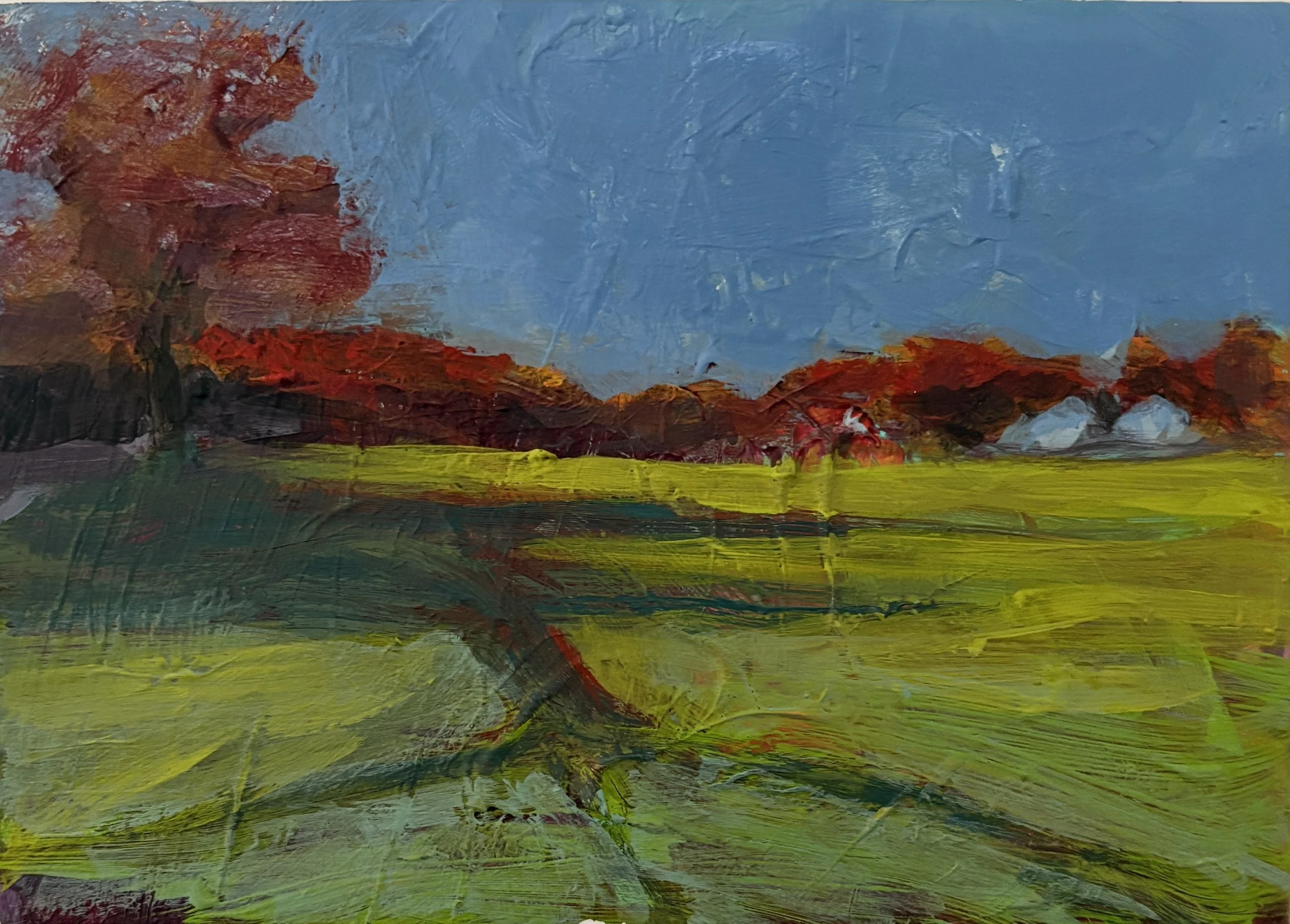 Shadow Memories, 2025, Acrylic on Panel 5x7 inches | $200