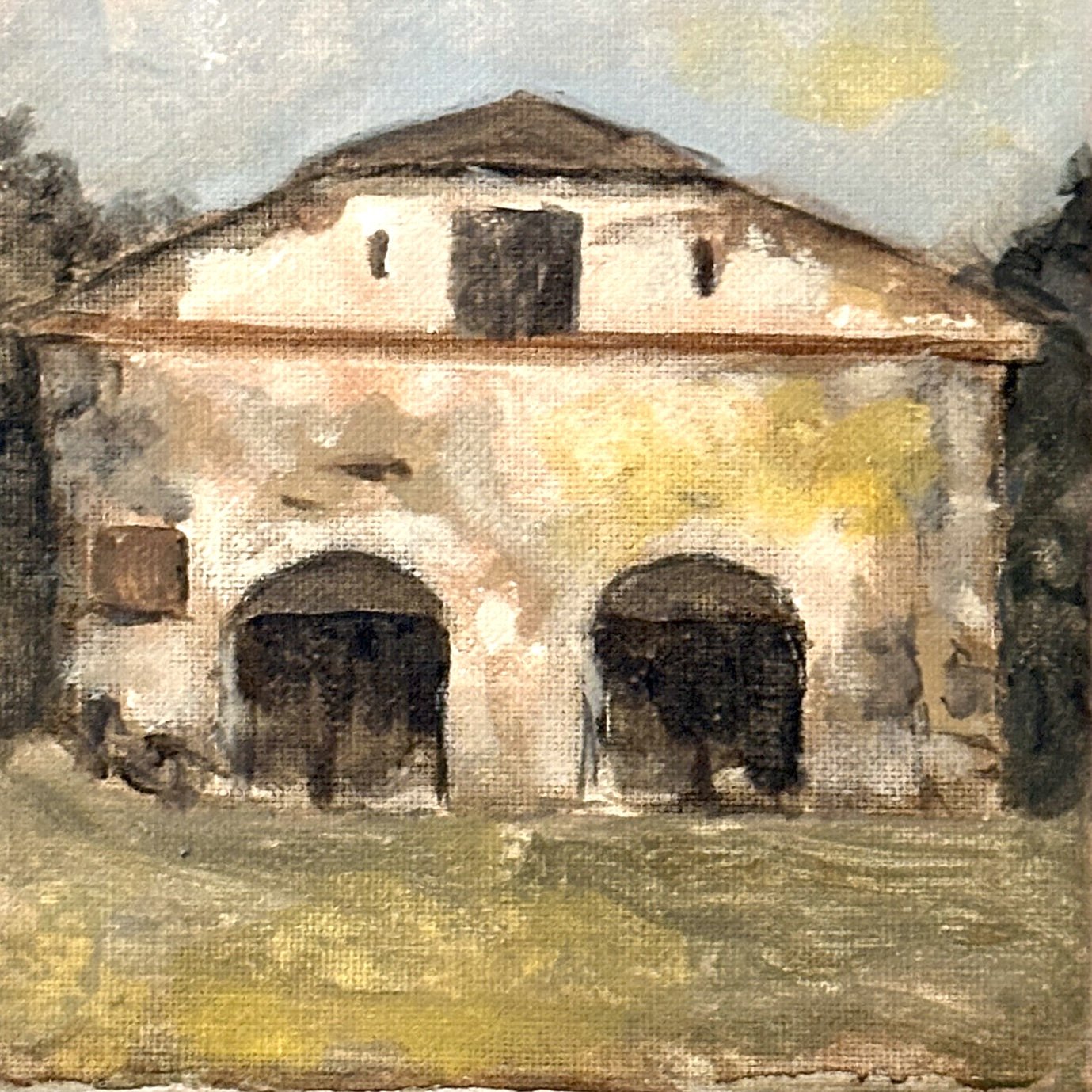 Folklore, 2025, Acrylic on Canvas, 6x6 inches | $75

"I think I've seen this film before
| And I didn't like the ending | You're not my homeland anymore | So what am I defending now? | You were my town, now I'm in exile, seein' you out" 
-Exile ft. B