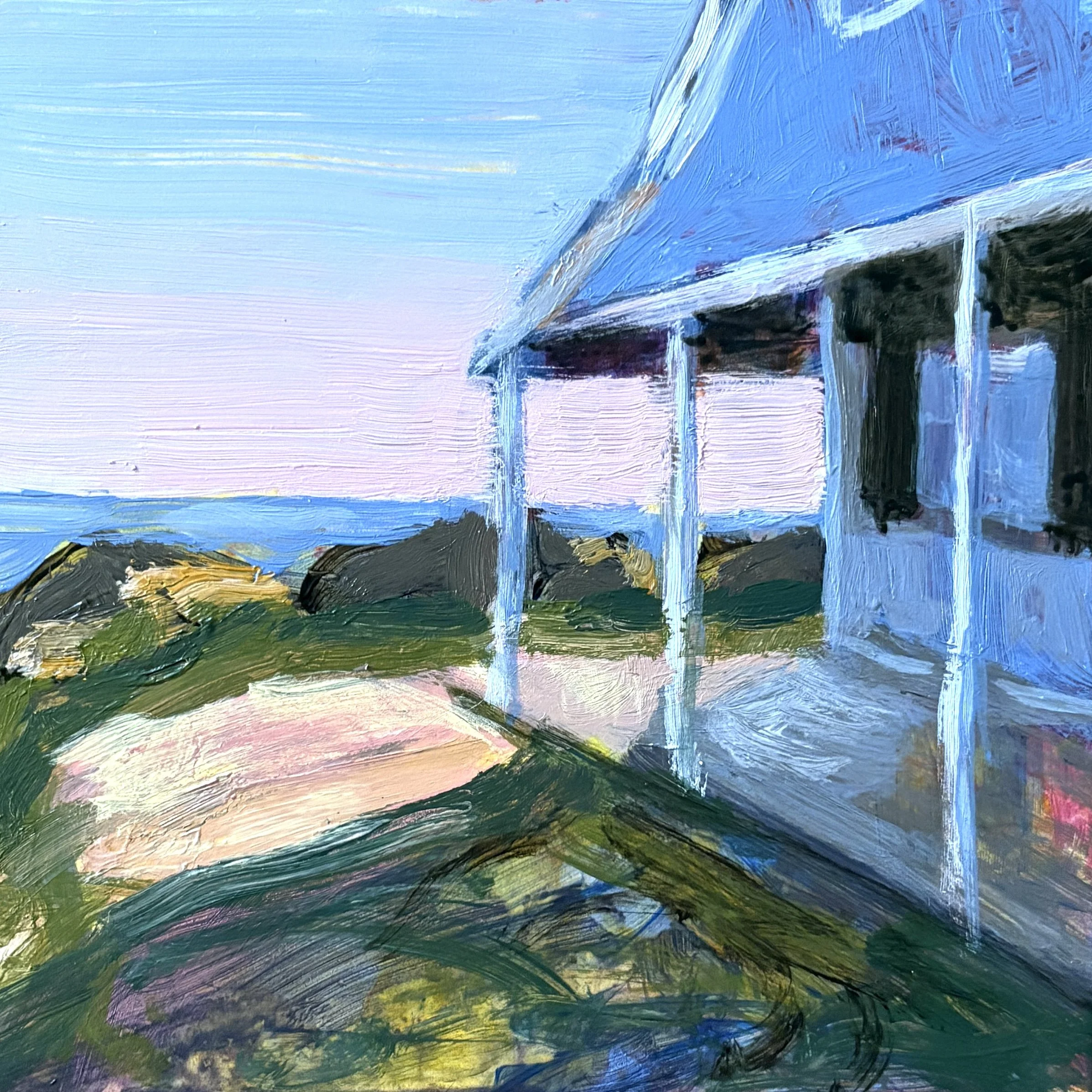 Dreaming of Cape Summer, 2025, Acrylic on Cradled Wood Panel, 6x6 inches | $200