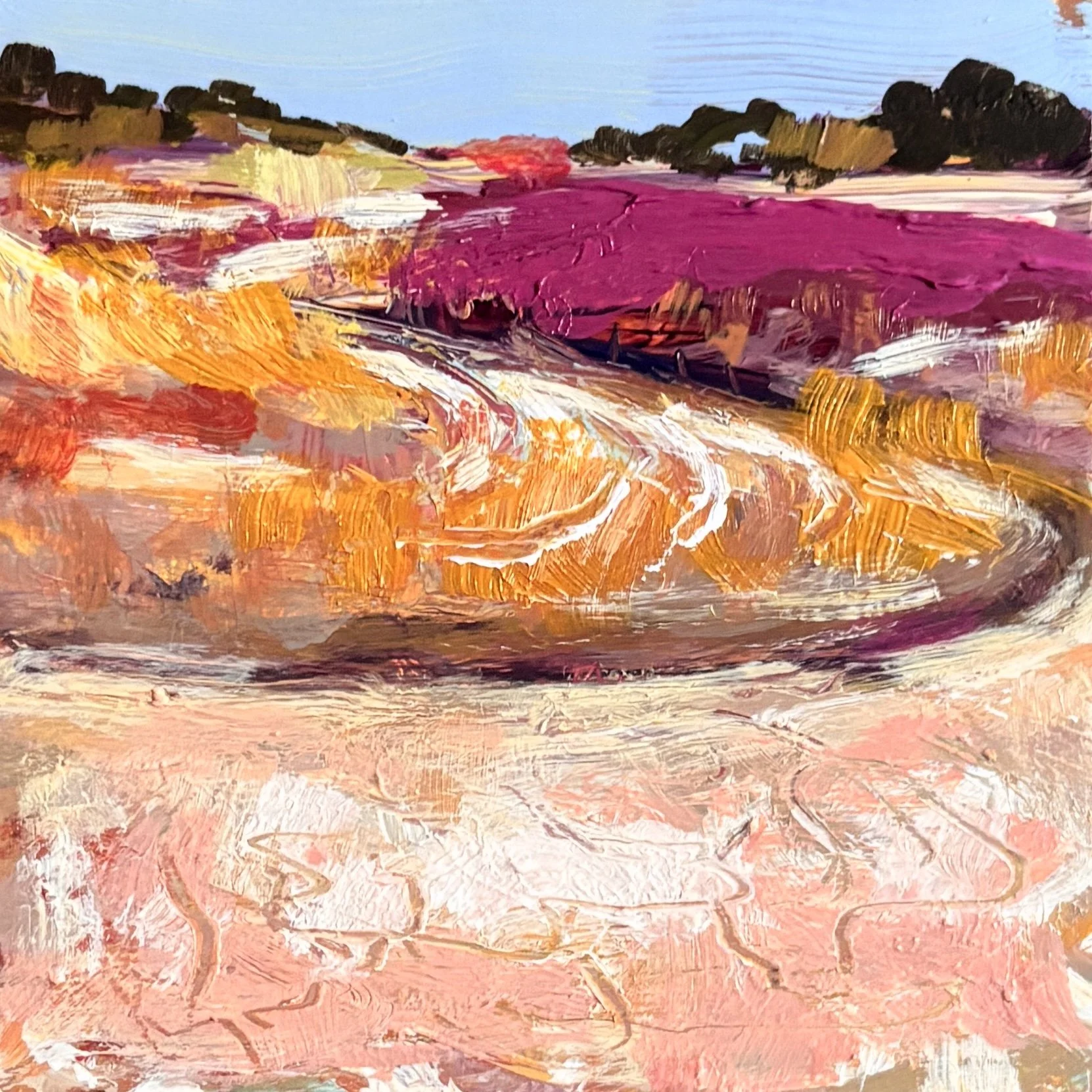 Cape Codder, 2025, Acrylic on Cradled Wood Panel, 4x4 inches | $120