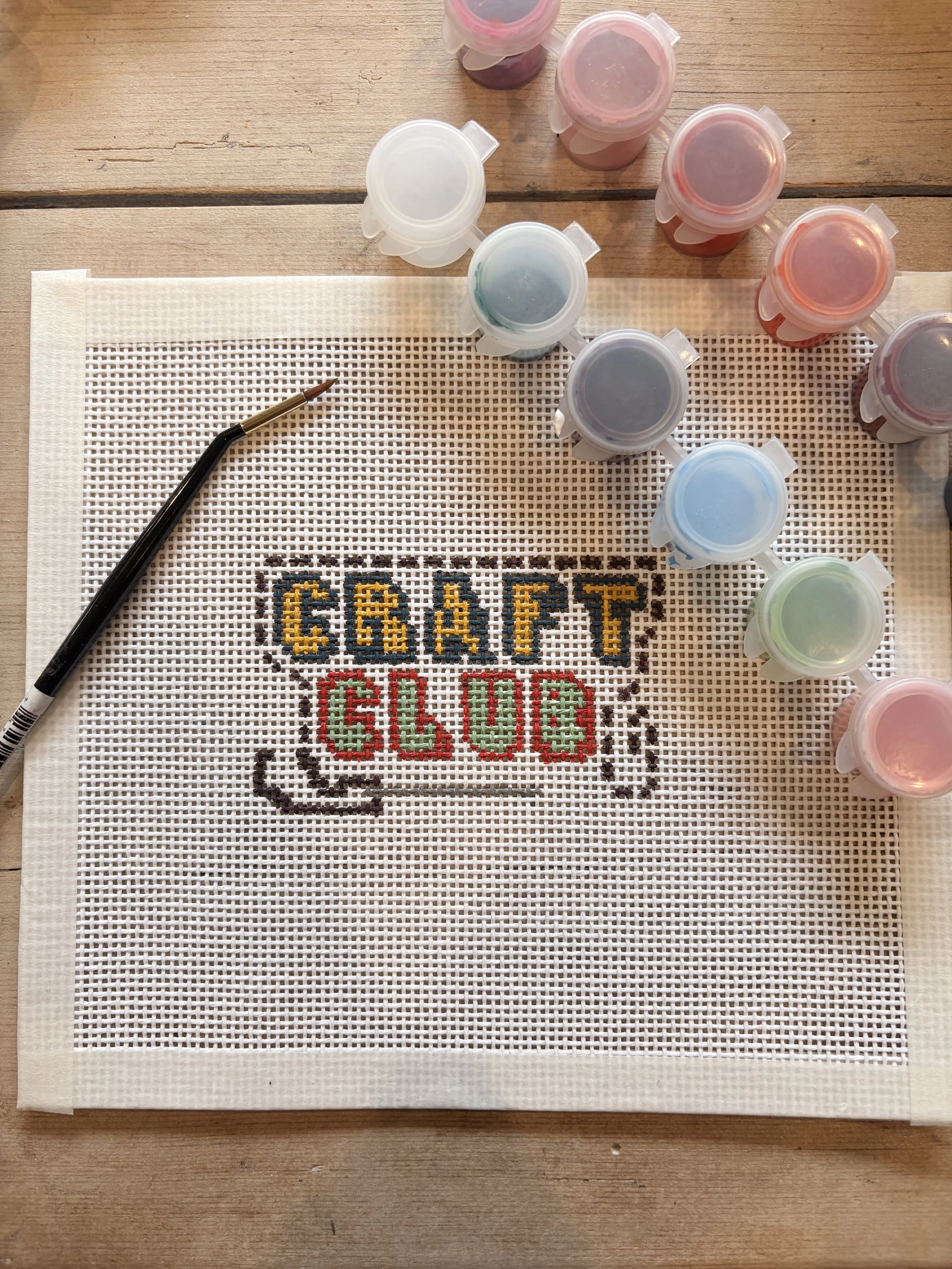 A custom piece designed to be a patch for a craft club 