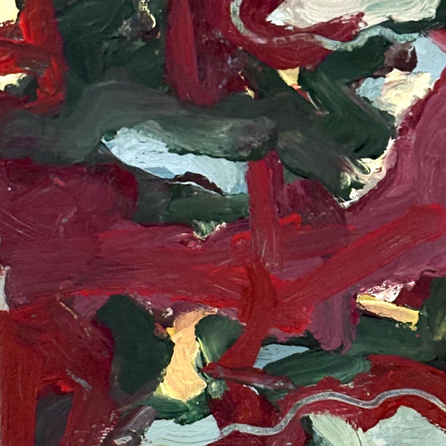 Reputation, 2025, Acrylic on Canvas, 6x6 inches | $75

"If a man talks s***, then I owe him nothing | I don't regret it one bit, 'cause he had it coming"
-I Did Something Bad by Taylor Swift
