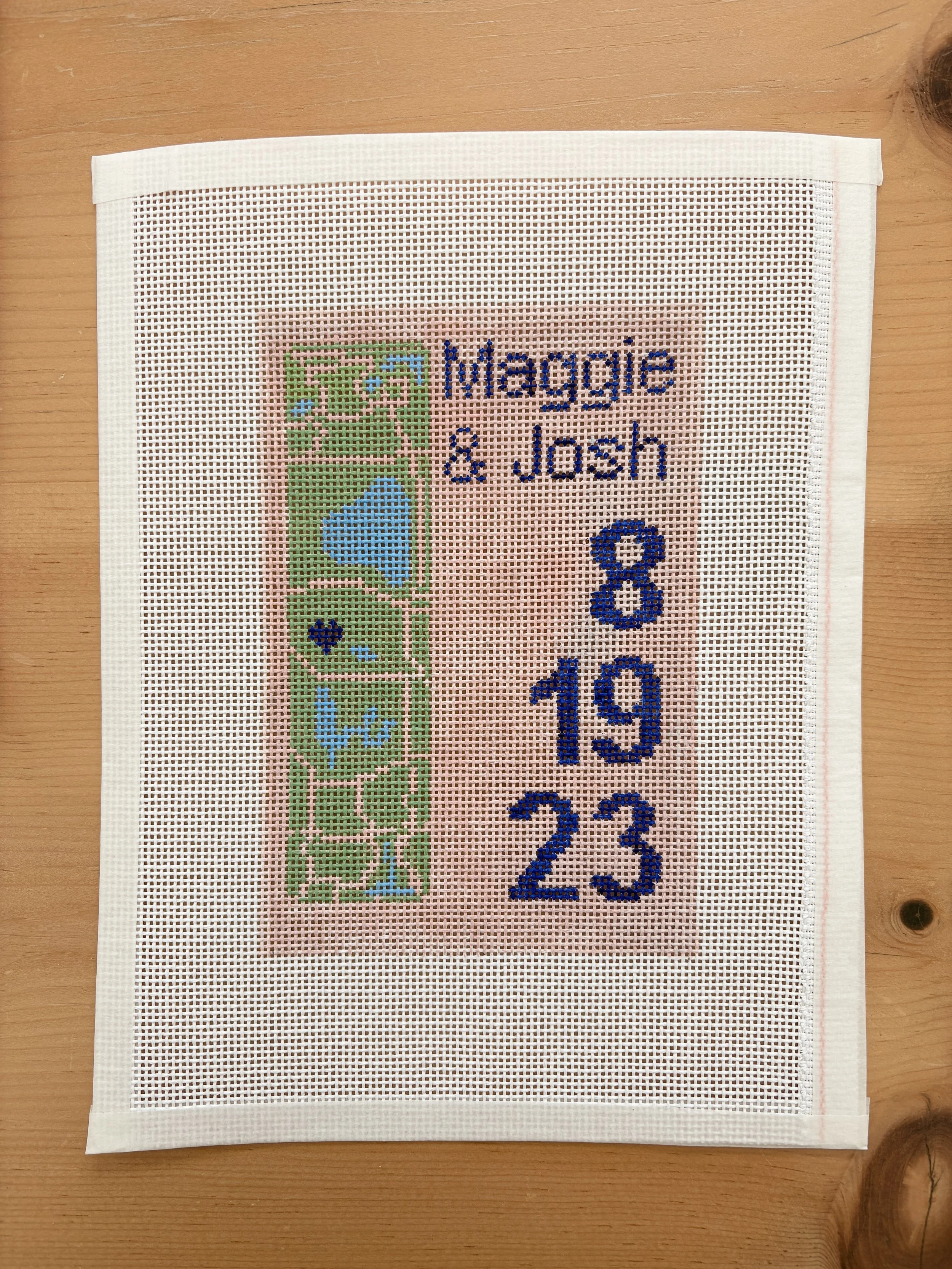 Custom wedding gift designed for a couple married in Central Park, NYC
