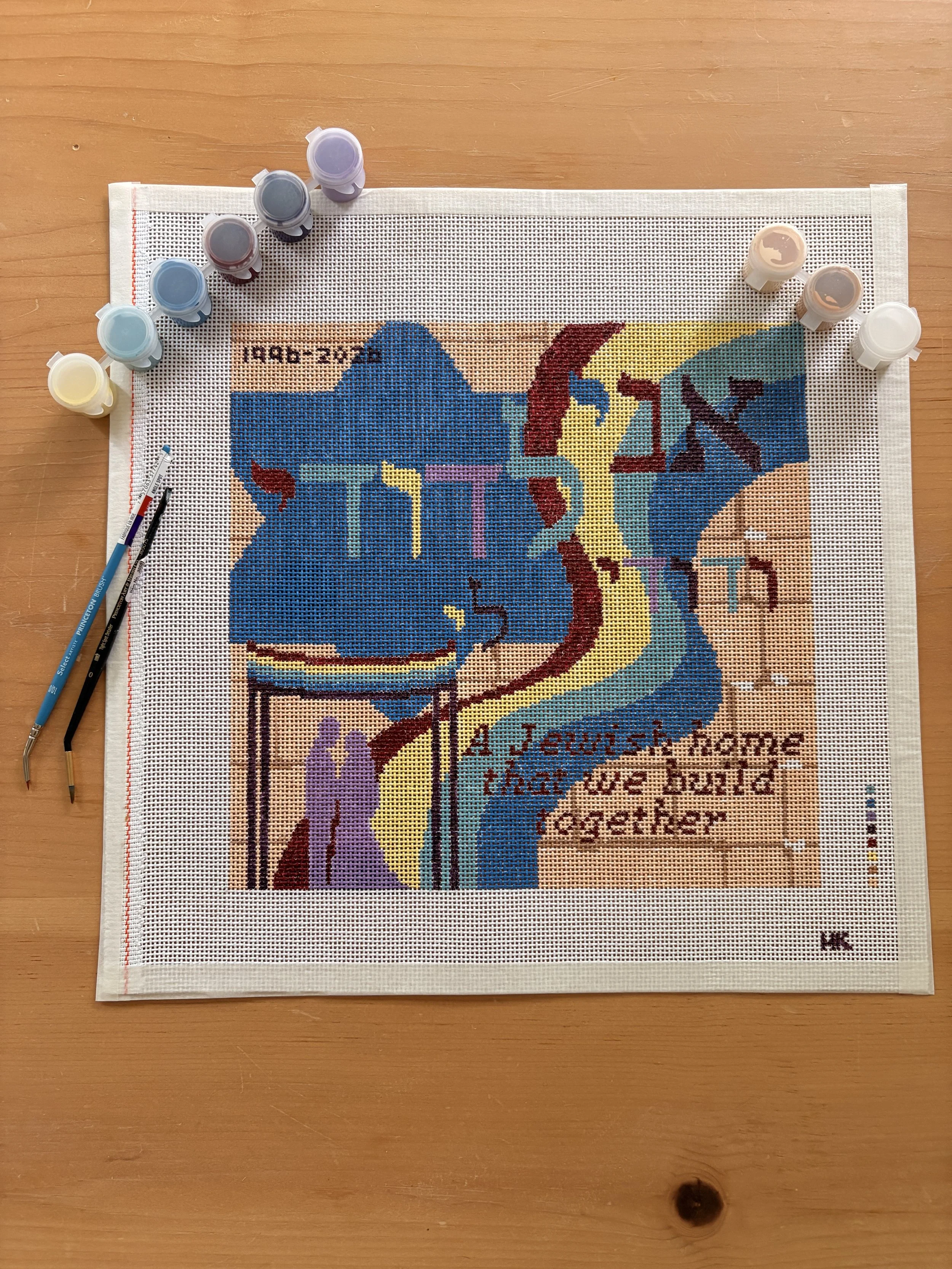 A custom piece designed as an anniversary gift, inspired by the couple's Ketubah! 