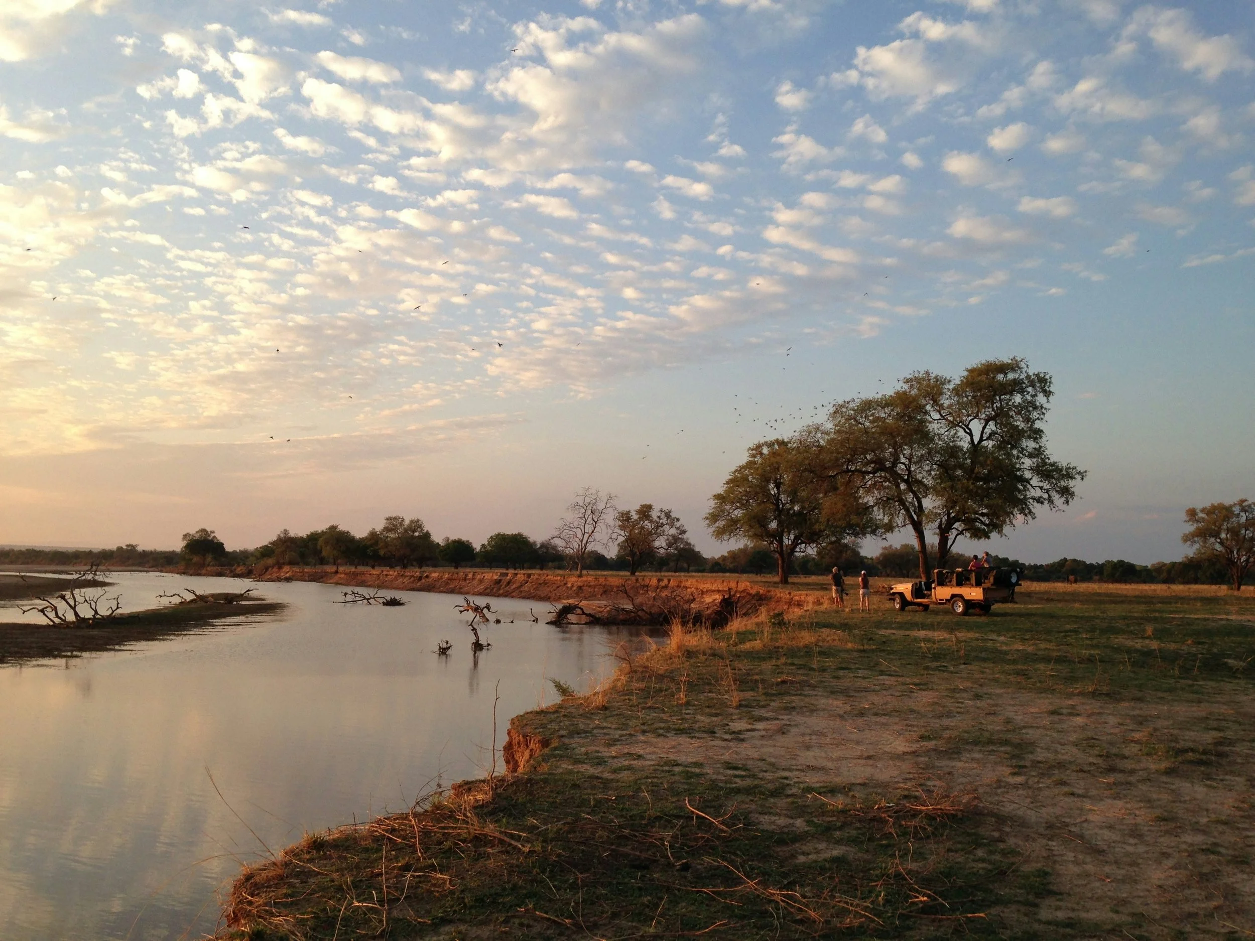 Zambezi River, Sunset, Africa, Zambia, Lower Zambezi National Park,