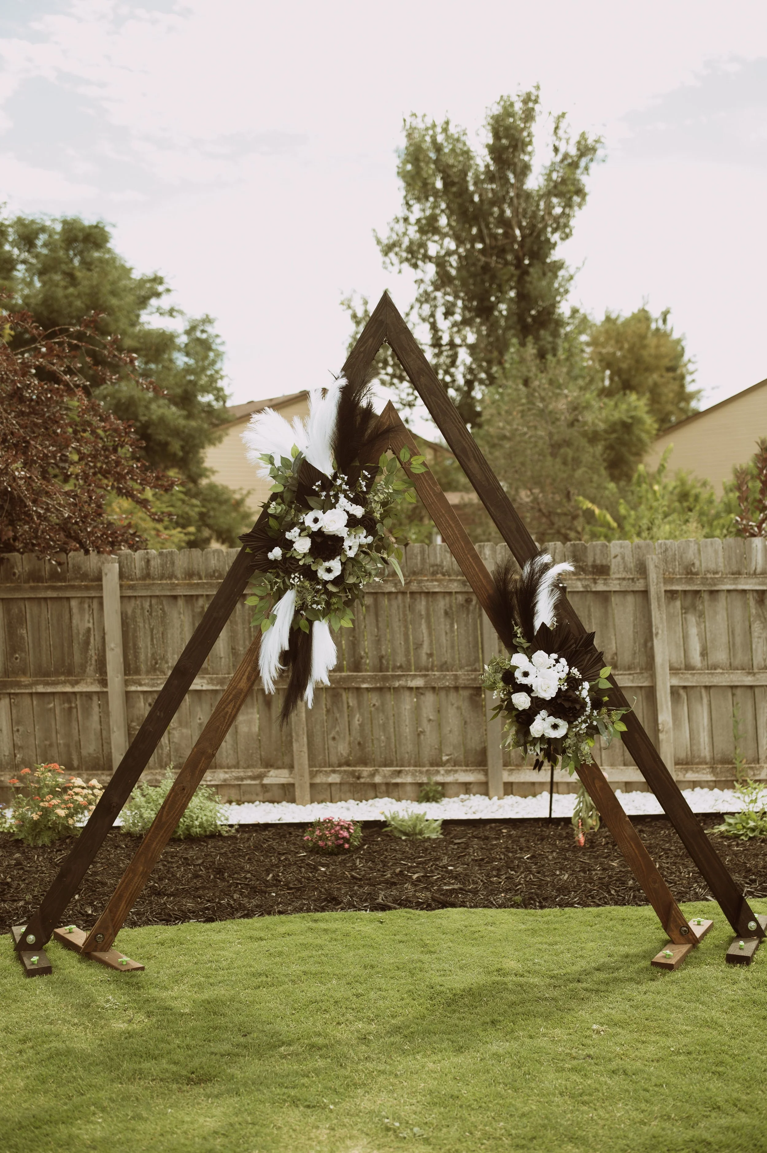 Double Triangle Arch for Wedding in Fort Lupton, Colorado