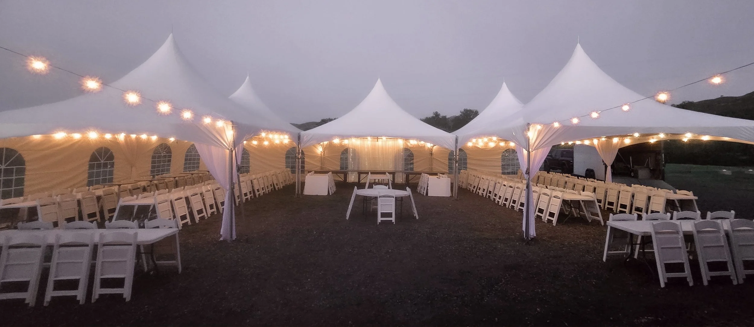 (2) 20x40 Tents & (1) 20x20 With Lights In Livermore, Colorado