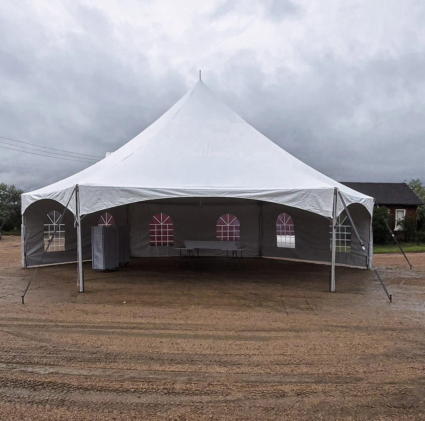 40' Hexagon Tent for Birthday in Hudson, Colorado