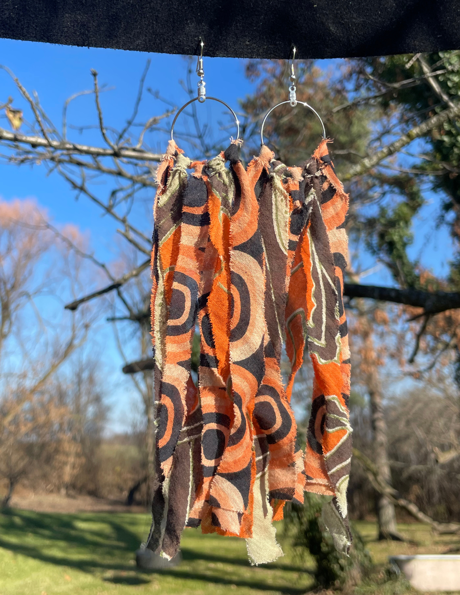 L Fabric Scrap Earrings