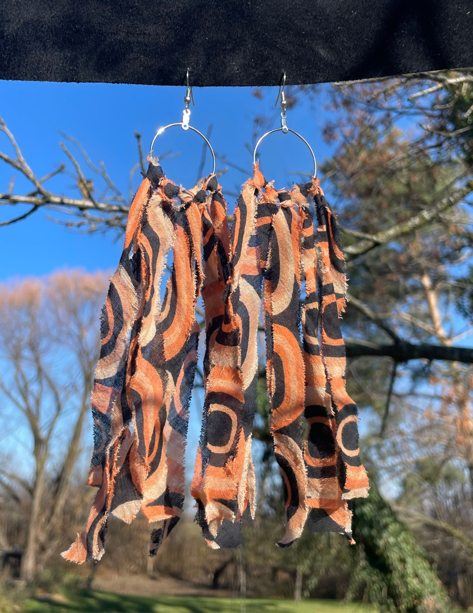 L Fabric Scrap Earrings