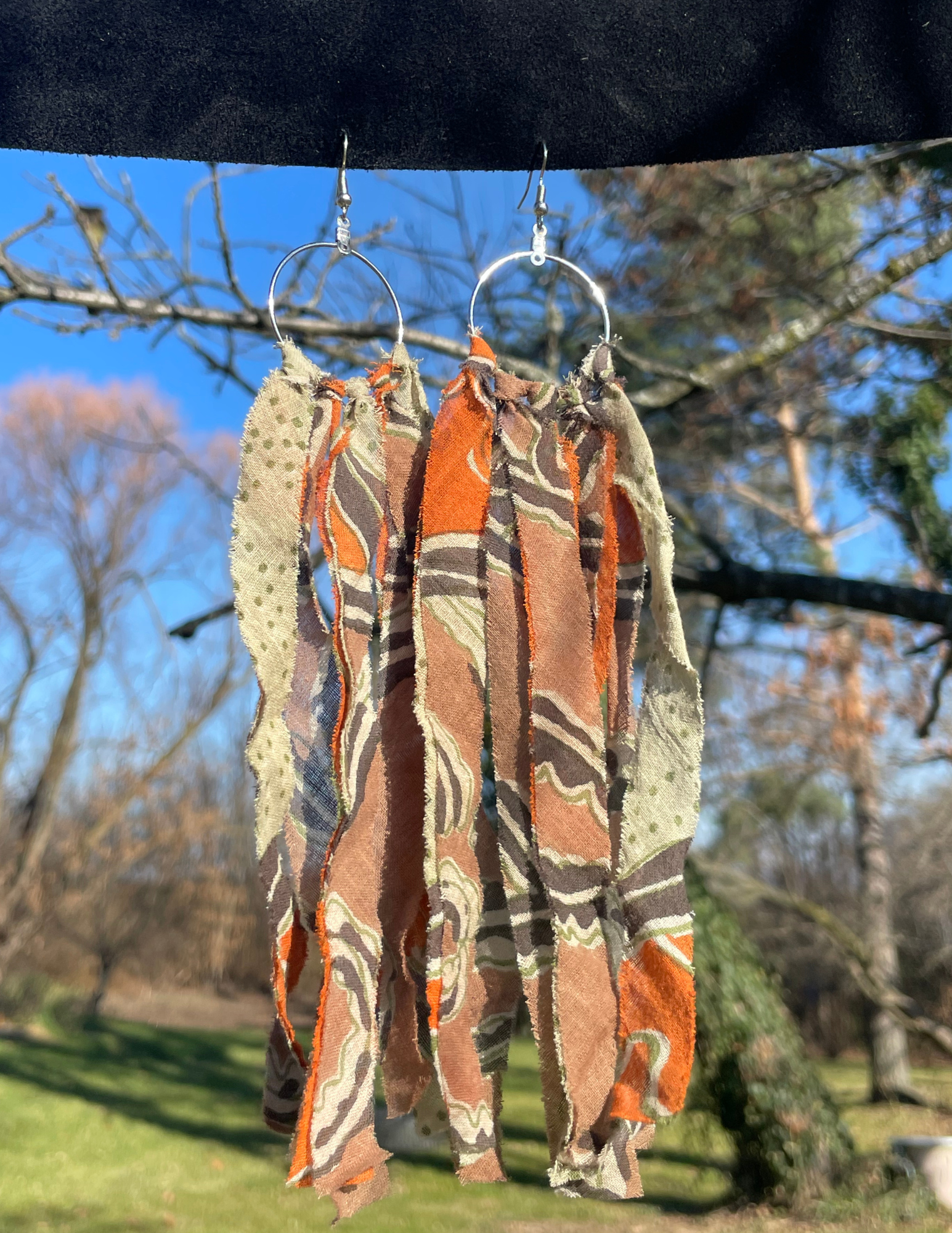 L Fabric Scrap Earrings