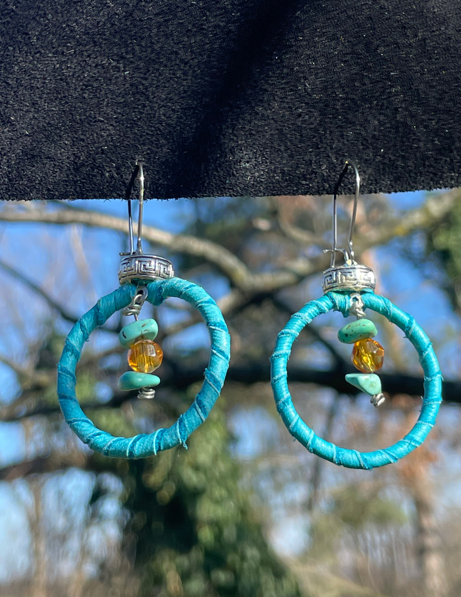 Deer Hide Charm Earrings