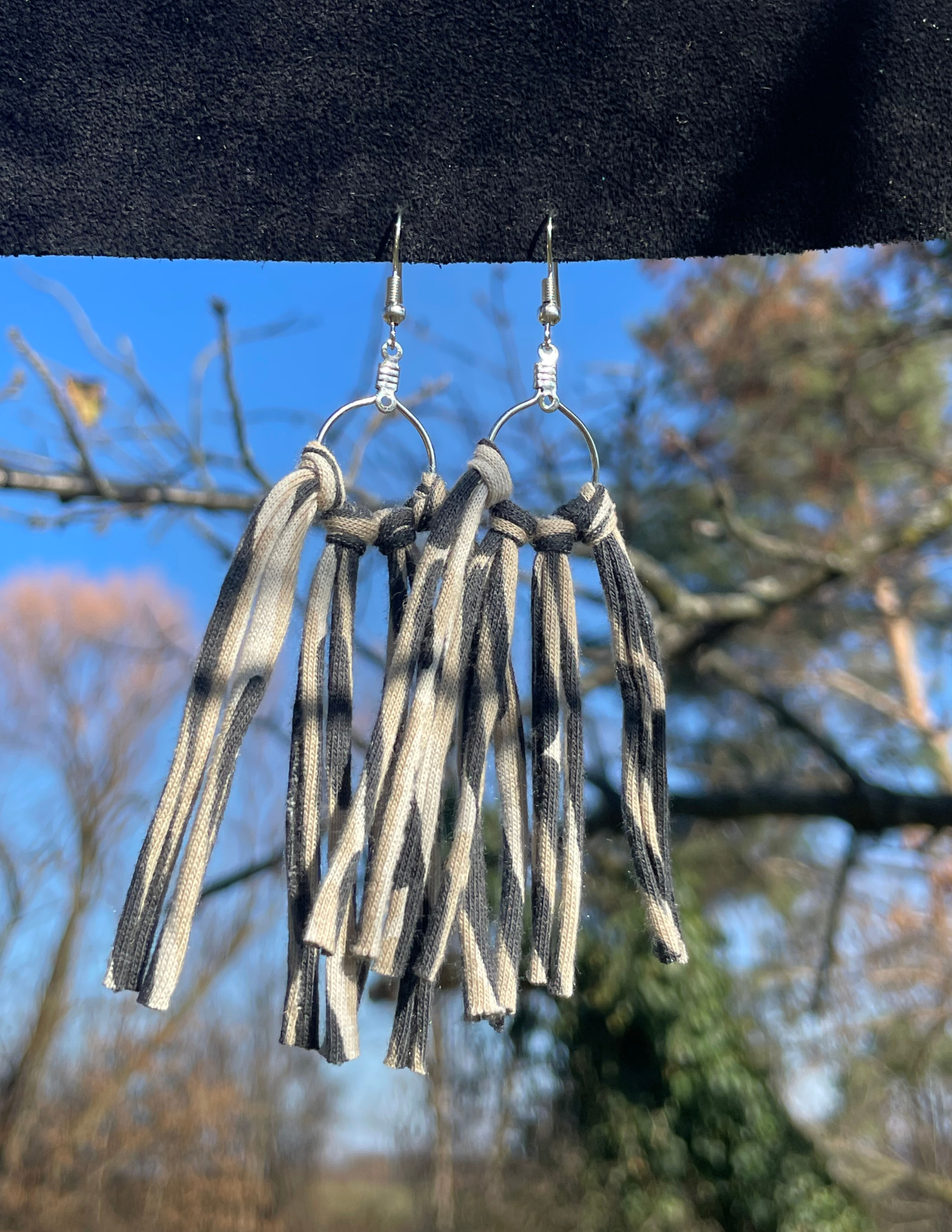 S Fabric Scrap Earrings