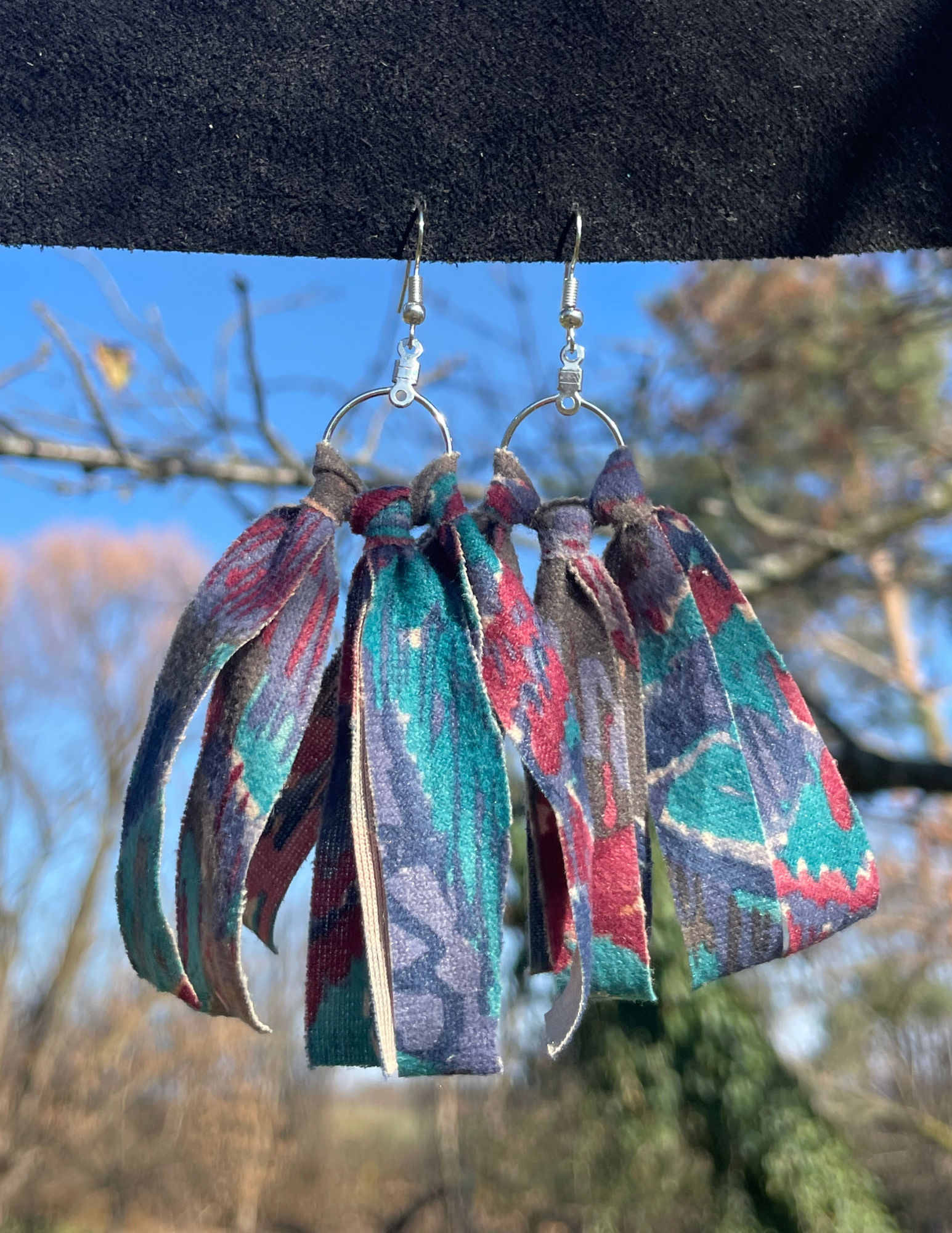 S Fabric Scrap Earrings