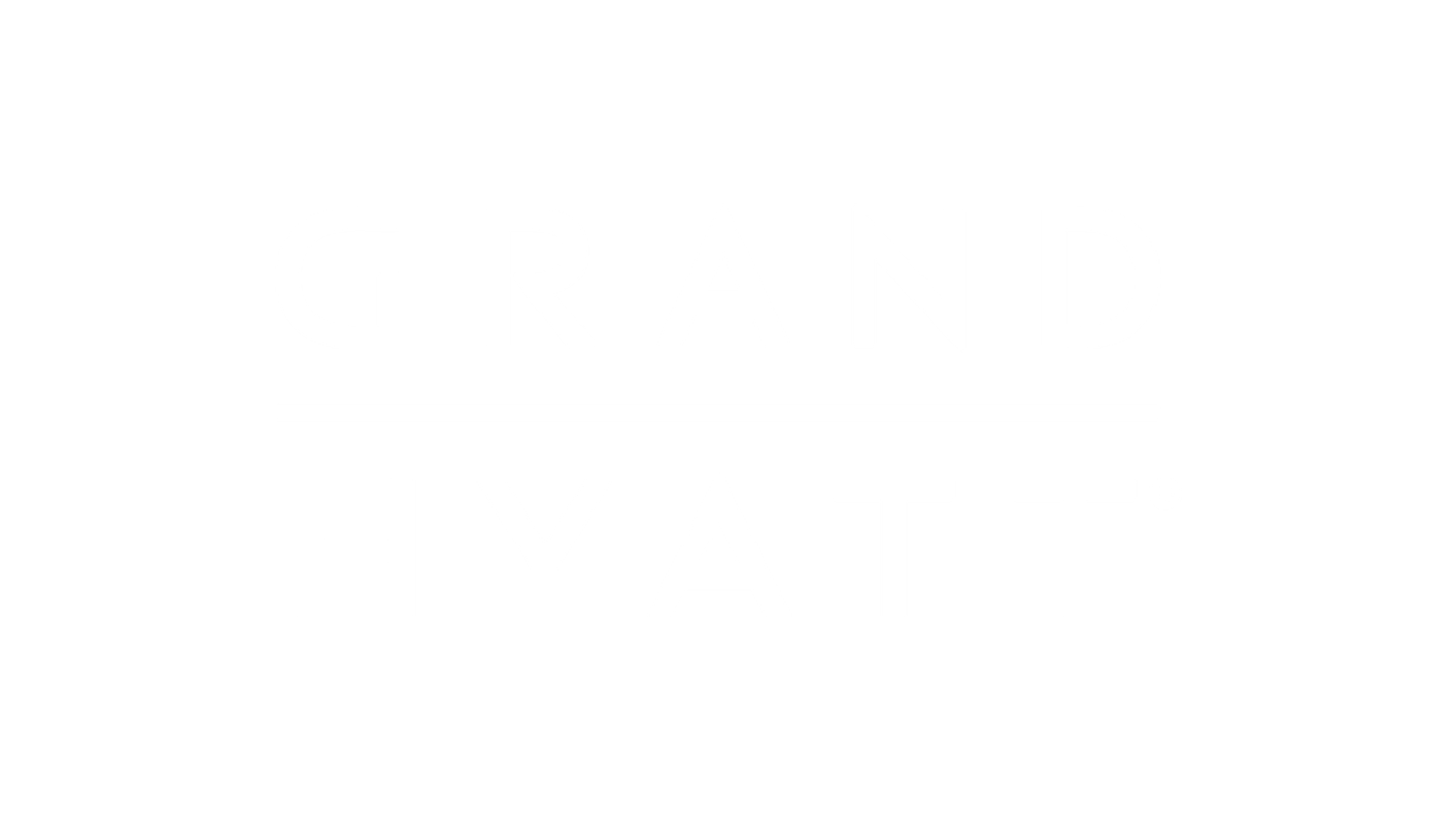 Logo of Grand Hyatt hotel in black and white with the words 'Grand Hyatt' separated by a horizontal line.