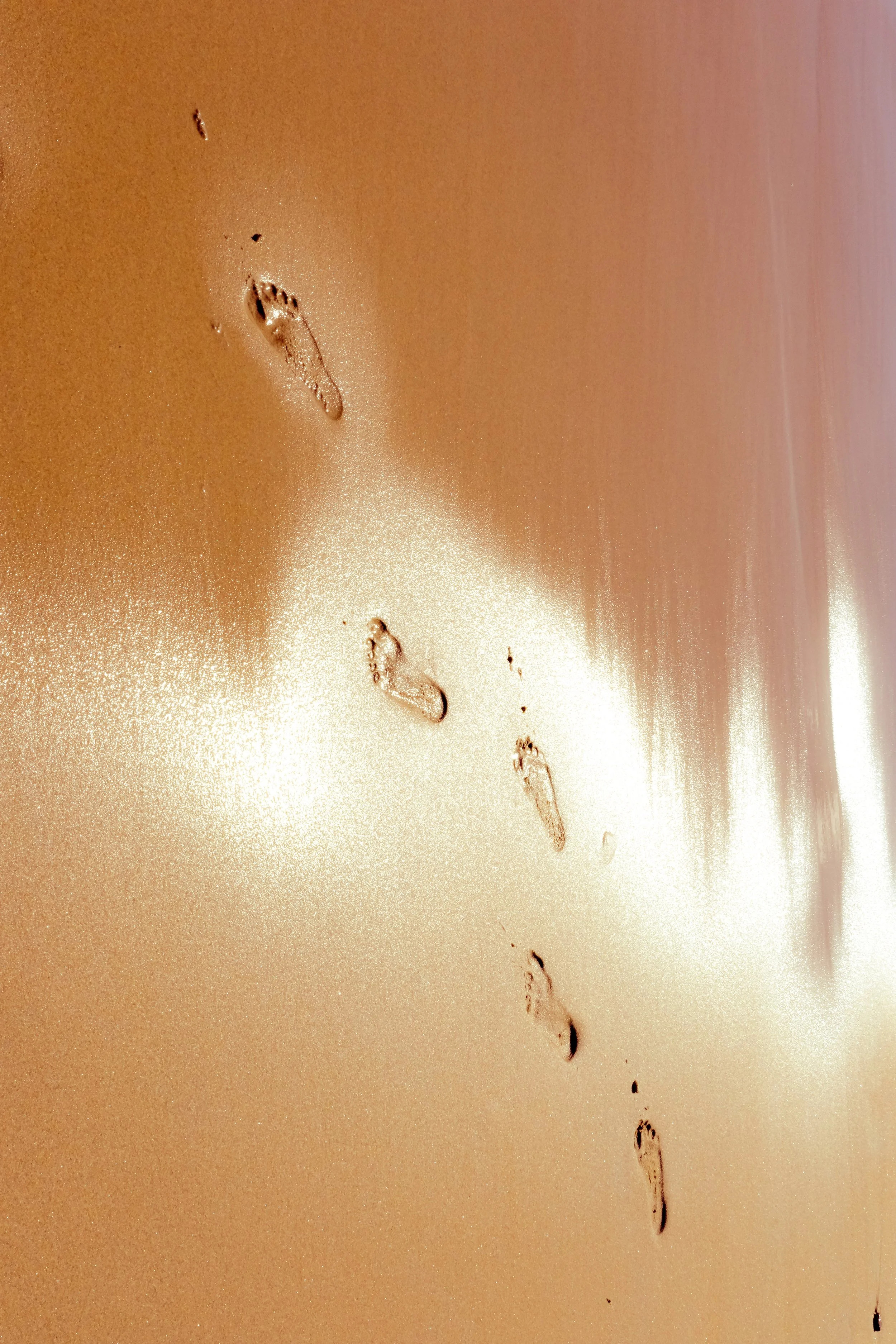 Footsteps at the Beach