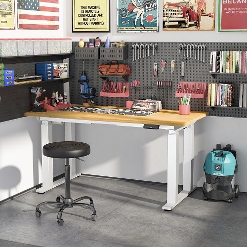 White FS O-Leg base used as a workbench
