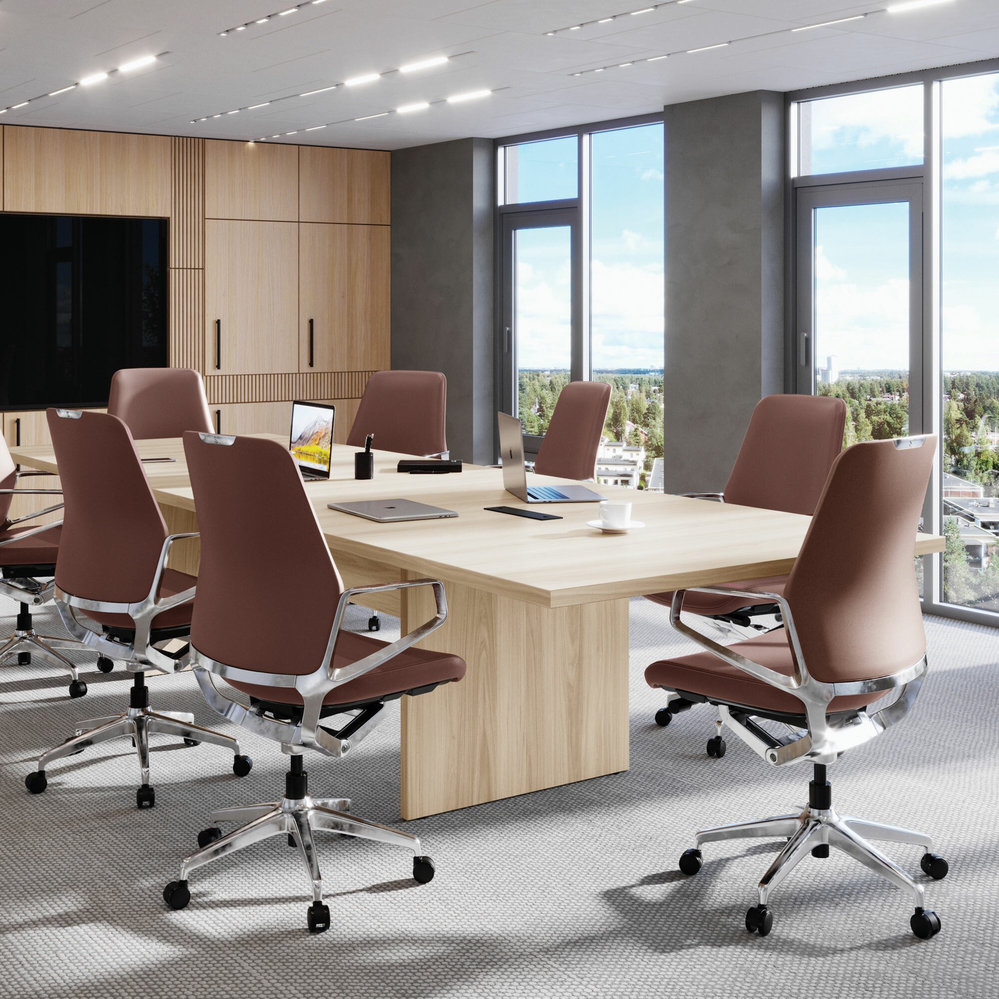Veneto Executive Chair — caramel lifestyle