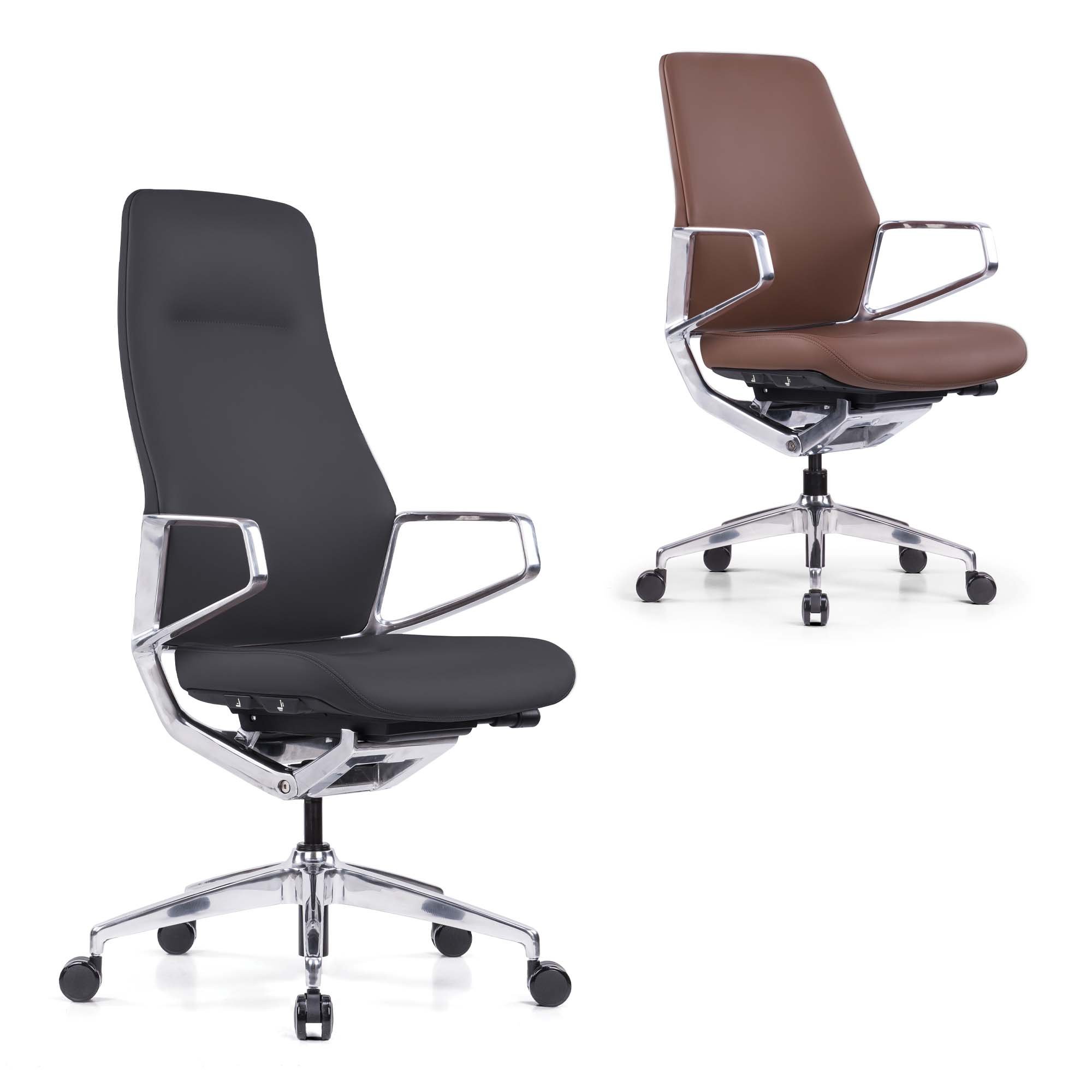 Veneto Executive Chair — caramel detail