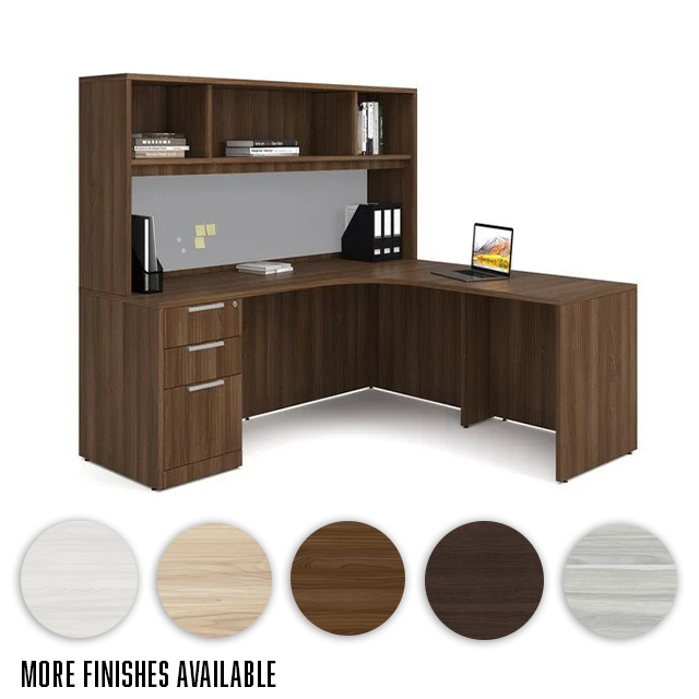 CSL 71x66 Curved L Shape with Hutch