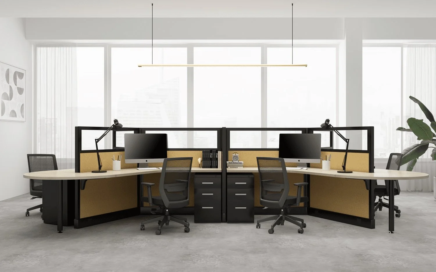 Office cubicle workstations installed for a business in southern Oklahoma