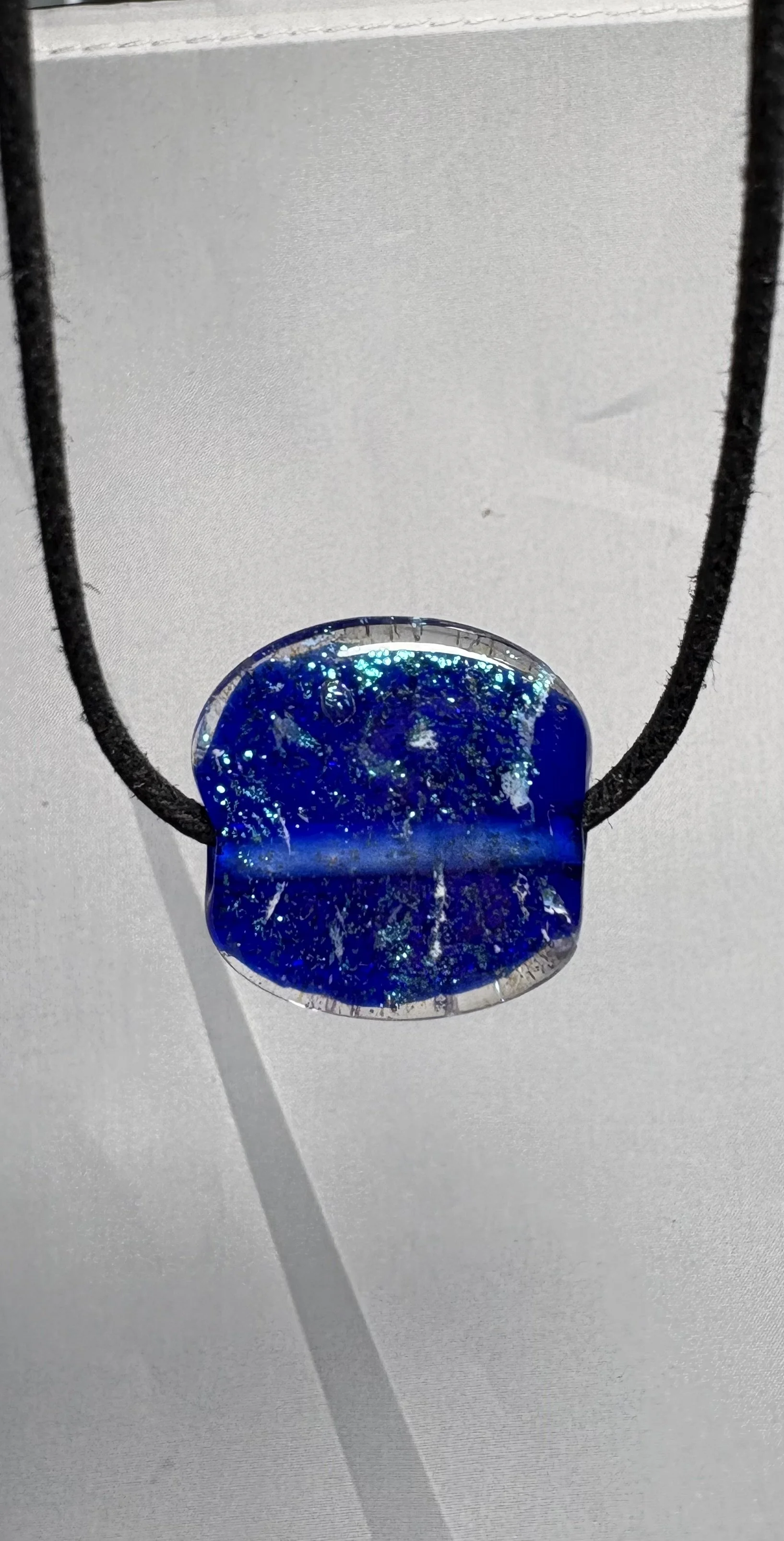 Dichroic Pendant on Cobalt Blue 121