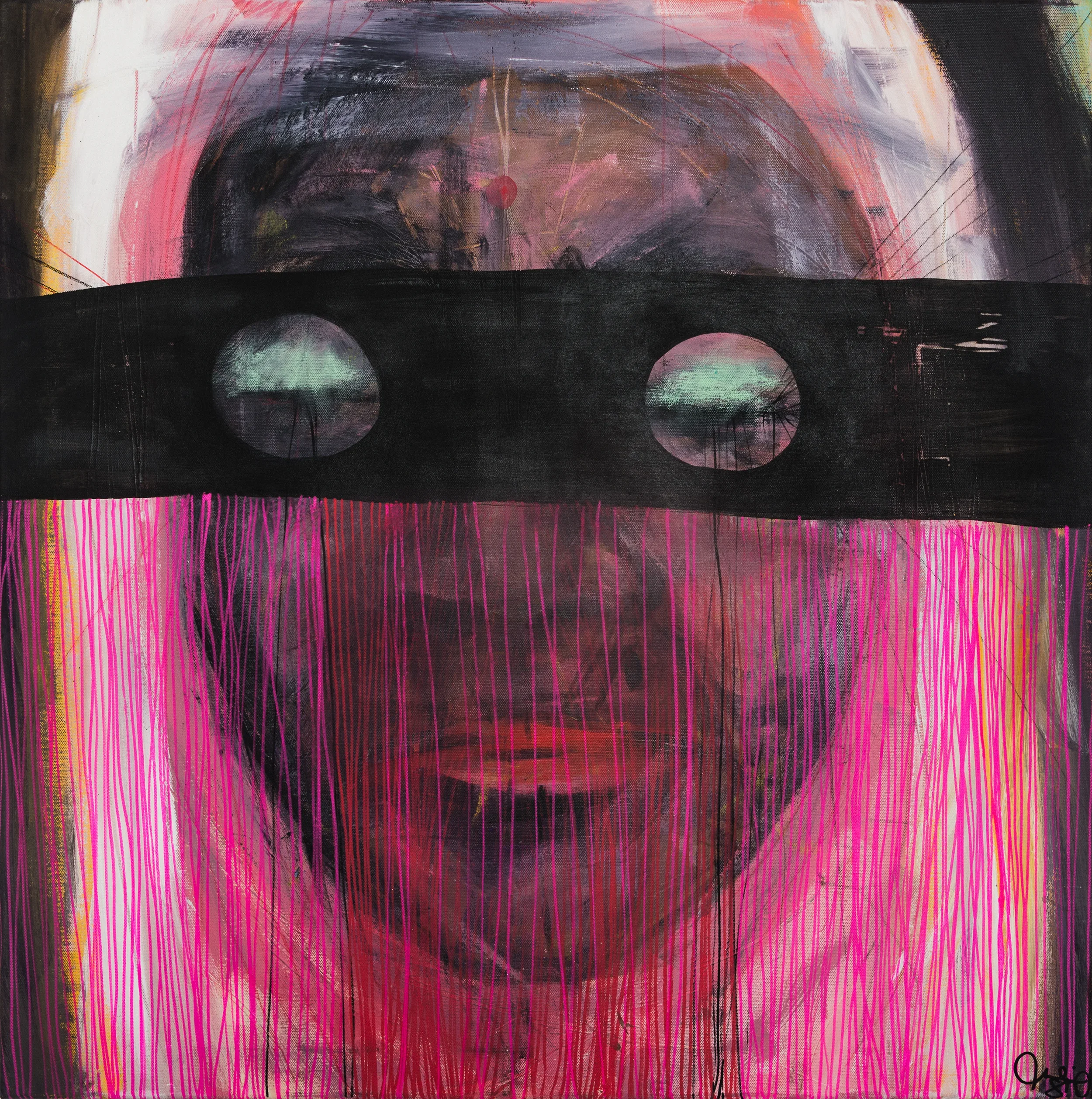 "Femmes"   -  Médiums mixtes sur toile  - 30 x 30 pouces 