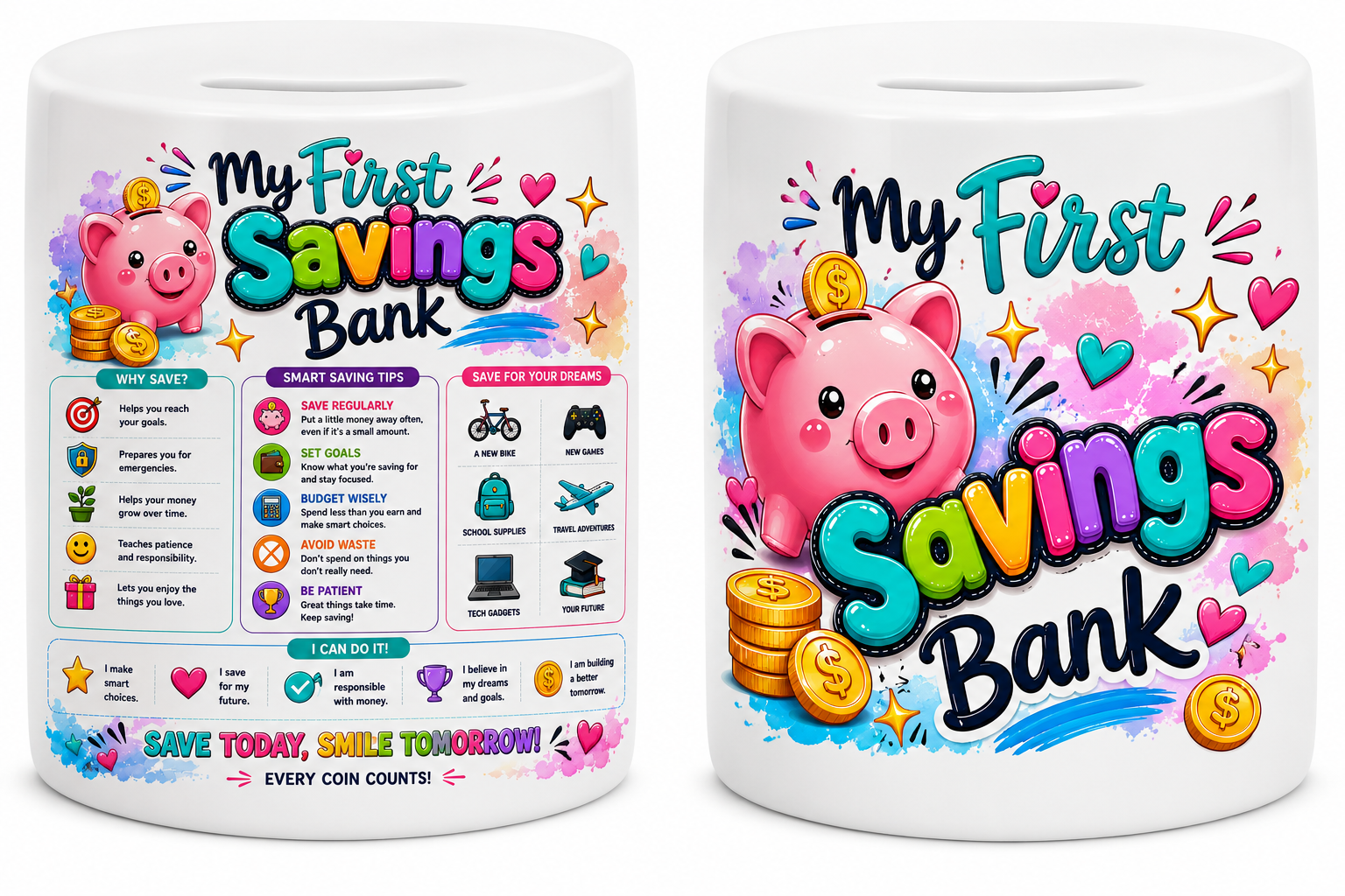 My First Savings Bank with Acrylic Pen