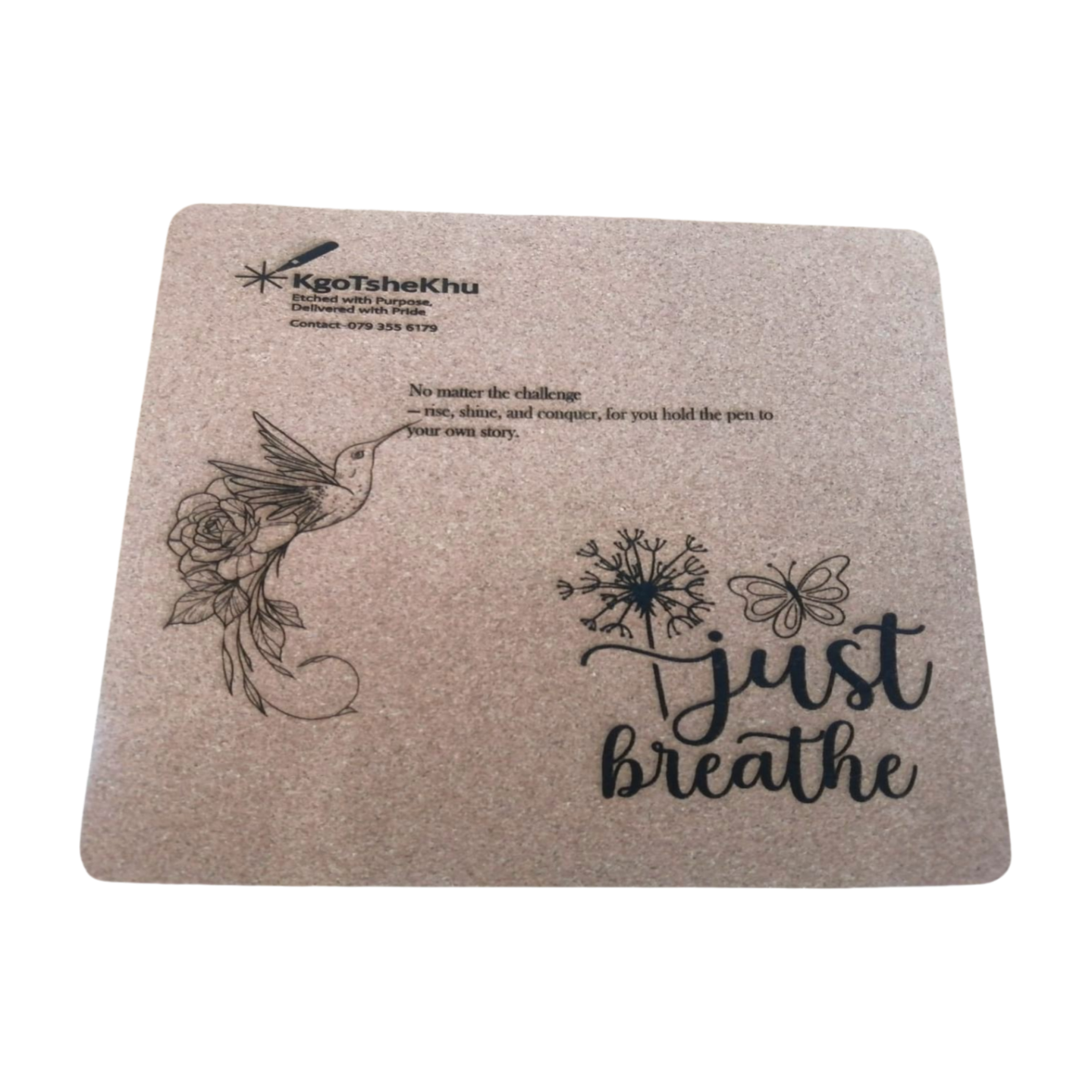 Mouse pad - Just Breathe.png