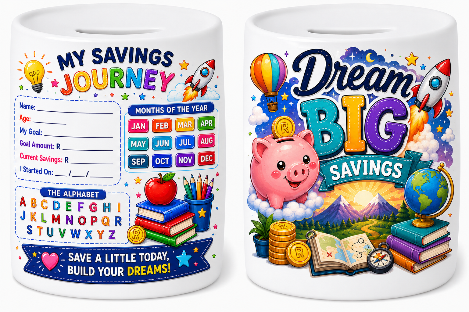 Dream Big Savings Piggy Bank with Acrylic Pen