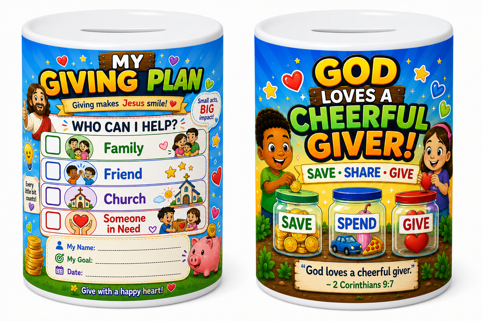 My Giving Plan Piggy Bank with Acrylic Pen