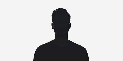 Silhouette of a person against a plain background.