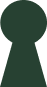 Silhouette of a keyhole.