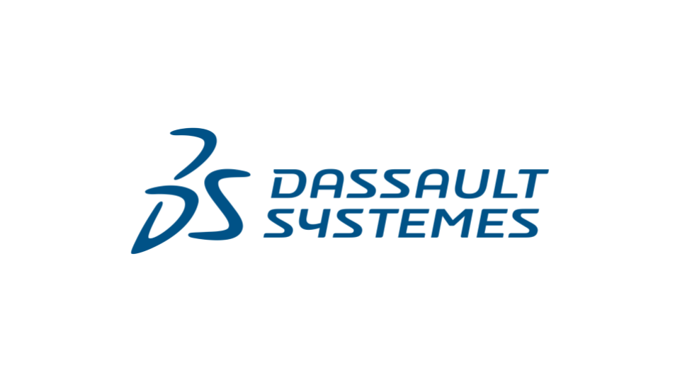 Dassault Systèmes logo with stylized "3DS" emblem and text.