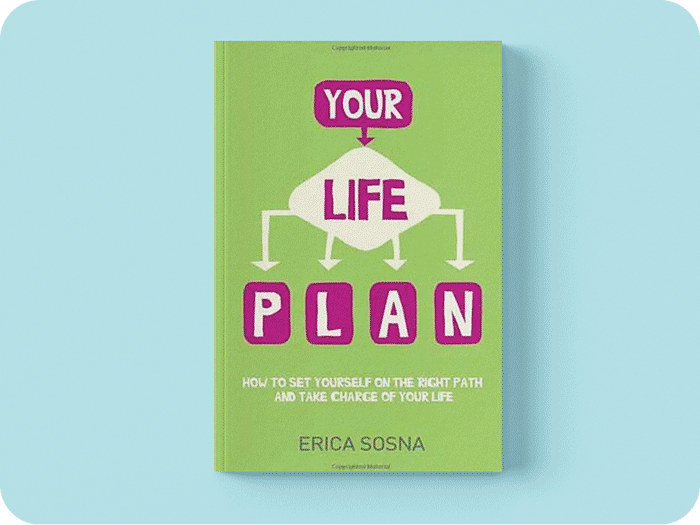 Book cover titled "Your Life Plan" with a green background and purple and white text.