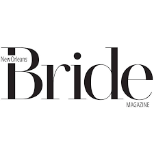 Magazine cover titled 'New Orleans Bride' with a minimalist black and white design.