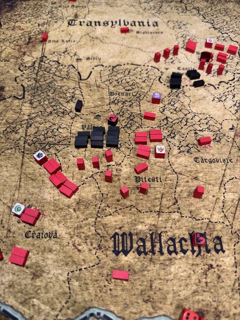 Dracula holds out against the Ottomans, behind a Forest of the Impaled