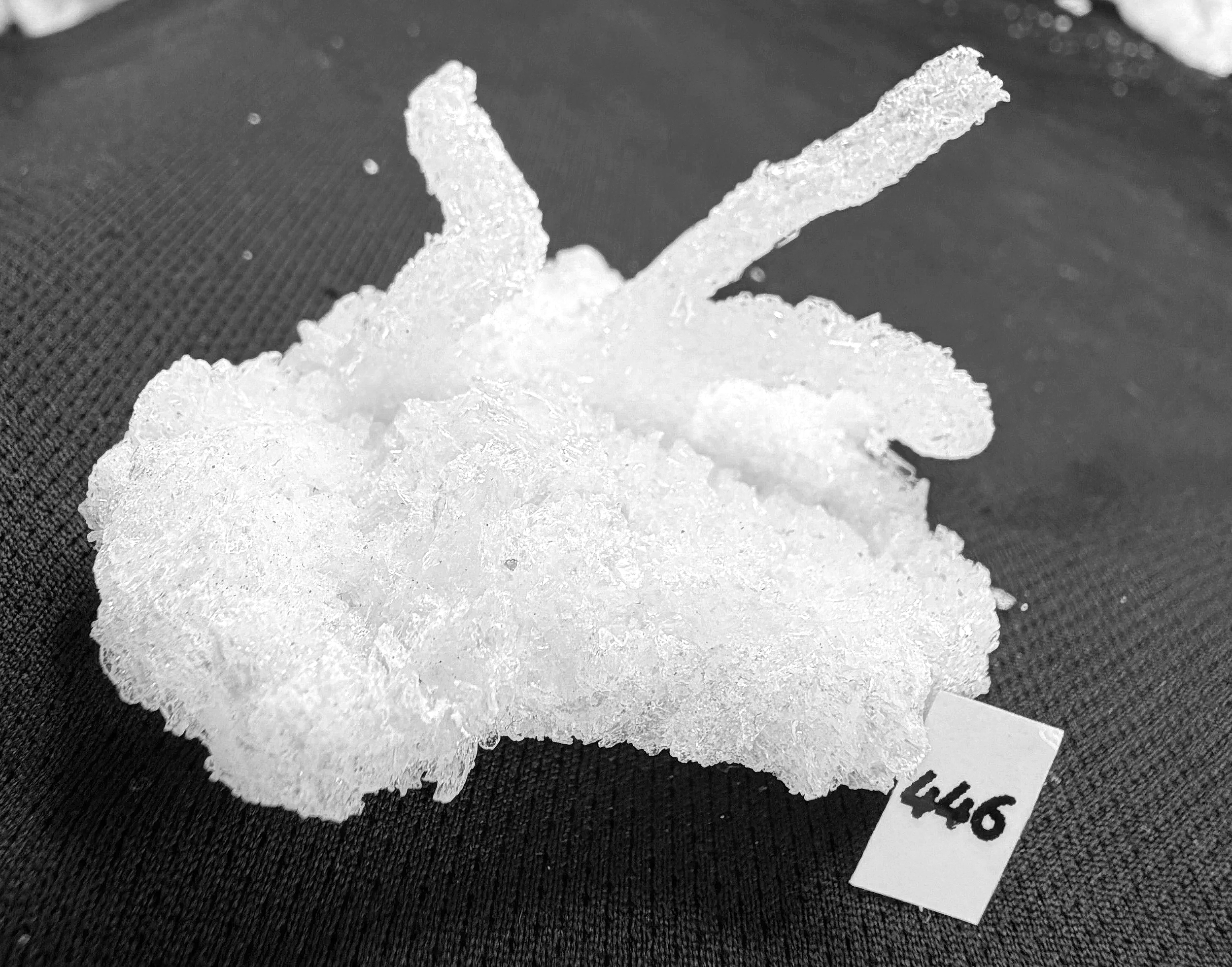 A delicate and airy White Aragonite formation from the Potosí Mine in the Santa Eulalia District of Chihuahua, Mexico.