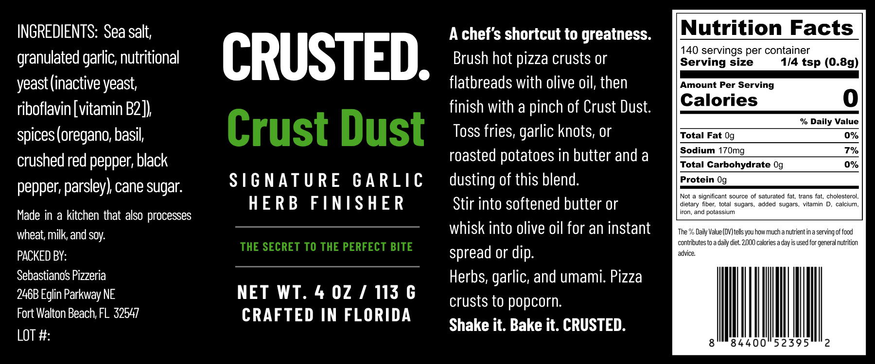 Full Crust Dust label