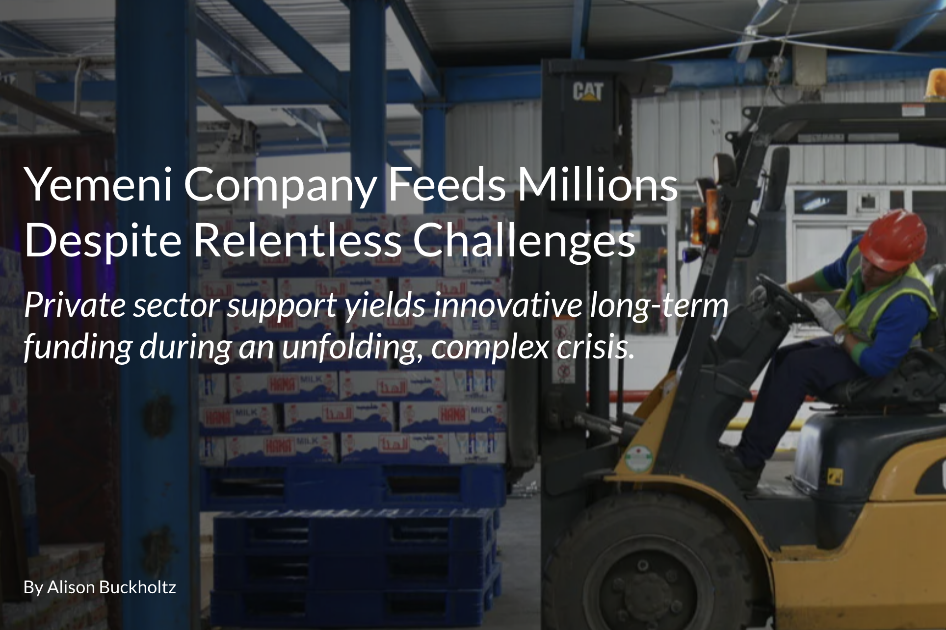 Yemeni Company Feeds Millions Despite Relentless Challenges