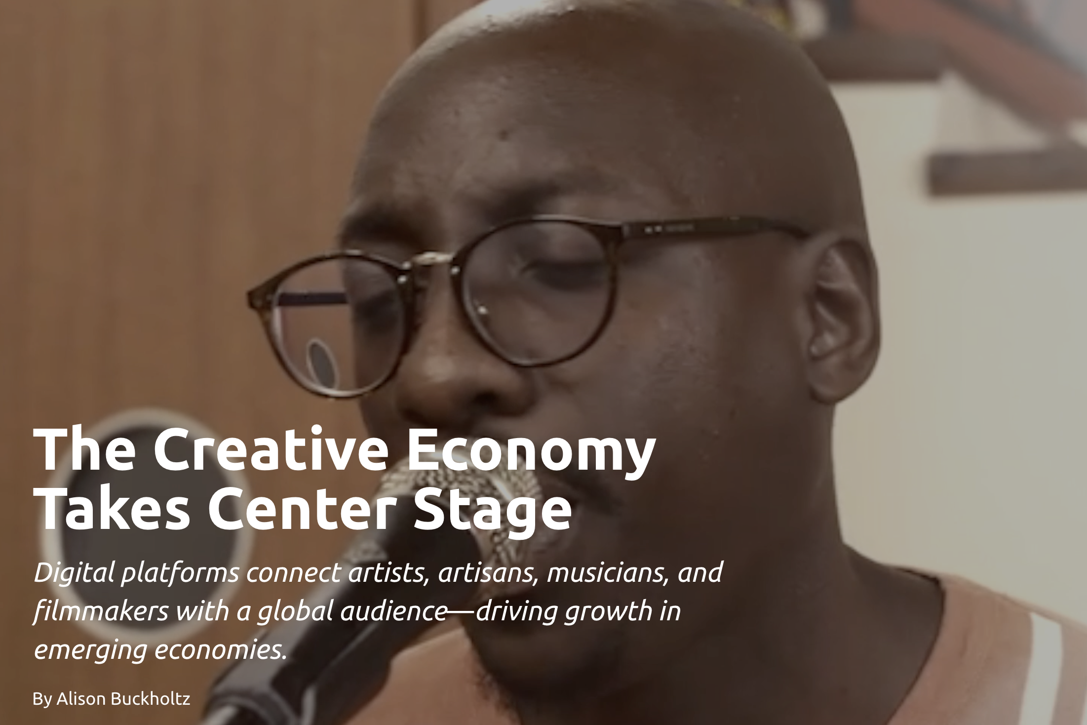 The Creative Economy Takes Center Stage
