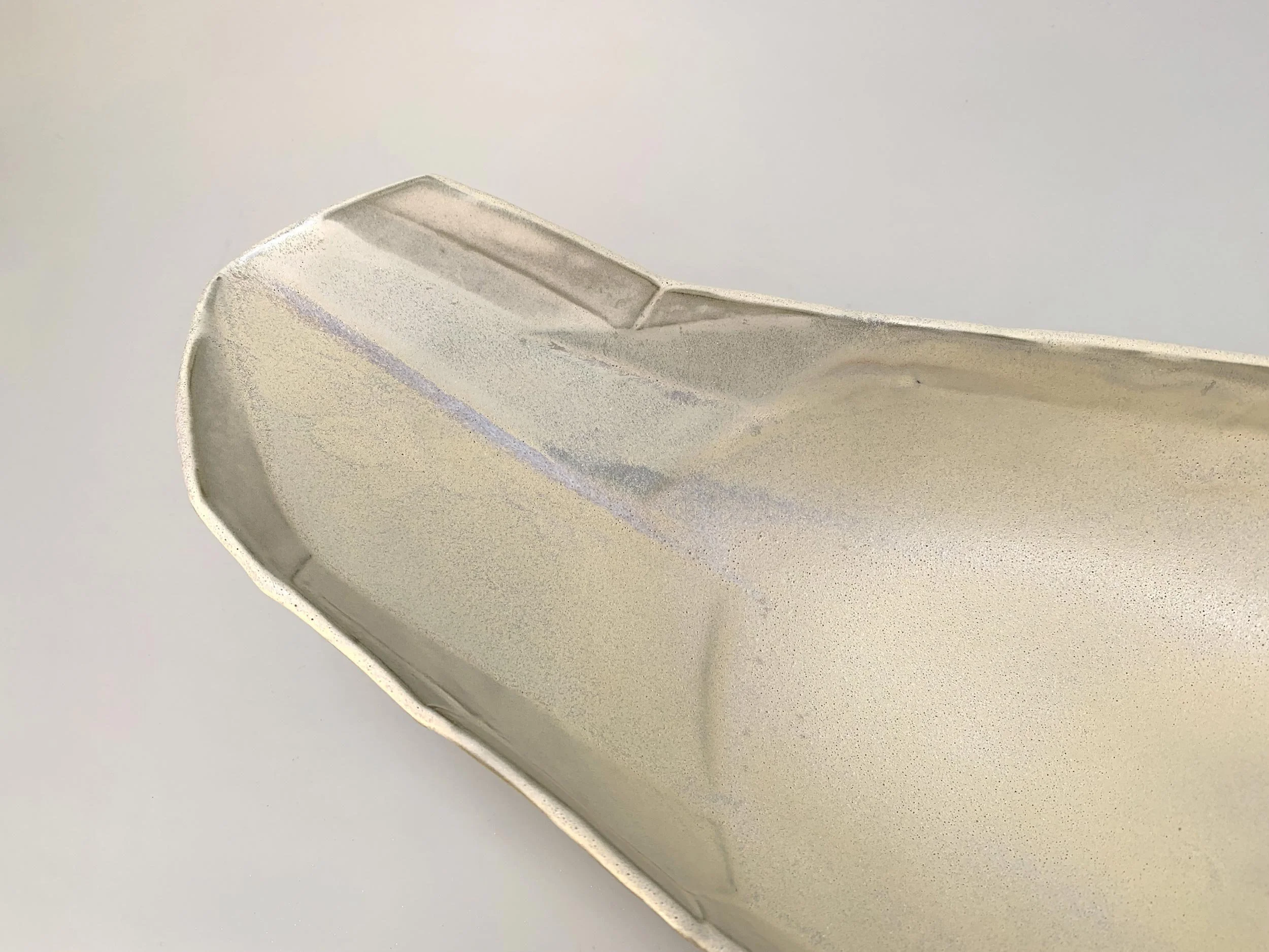 Facet Ladle 4. Stoneware. 43cm W x 10cm H x 18.5cm D.