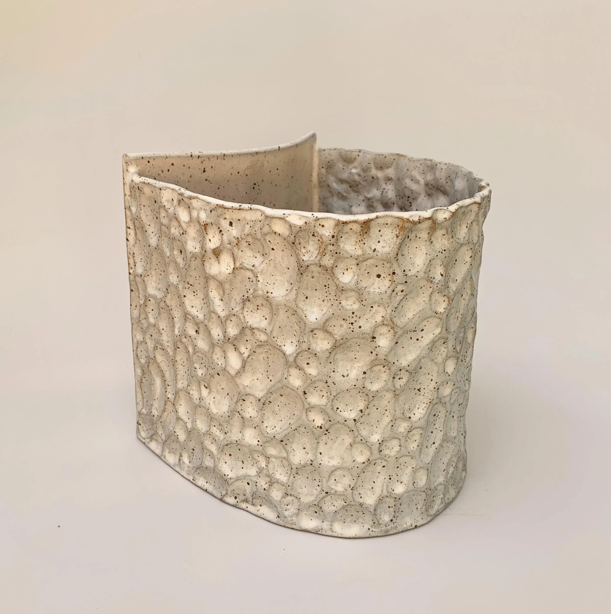 Panel Planter 3. Stoneware. 18cm W x 17.5cm H x 16cm D.