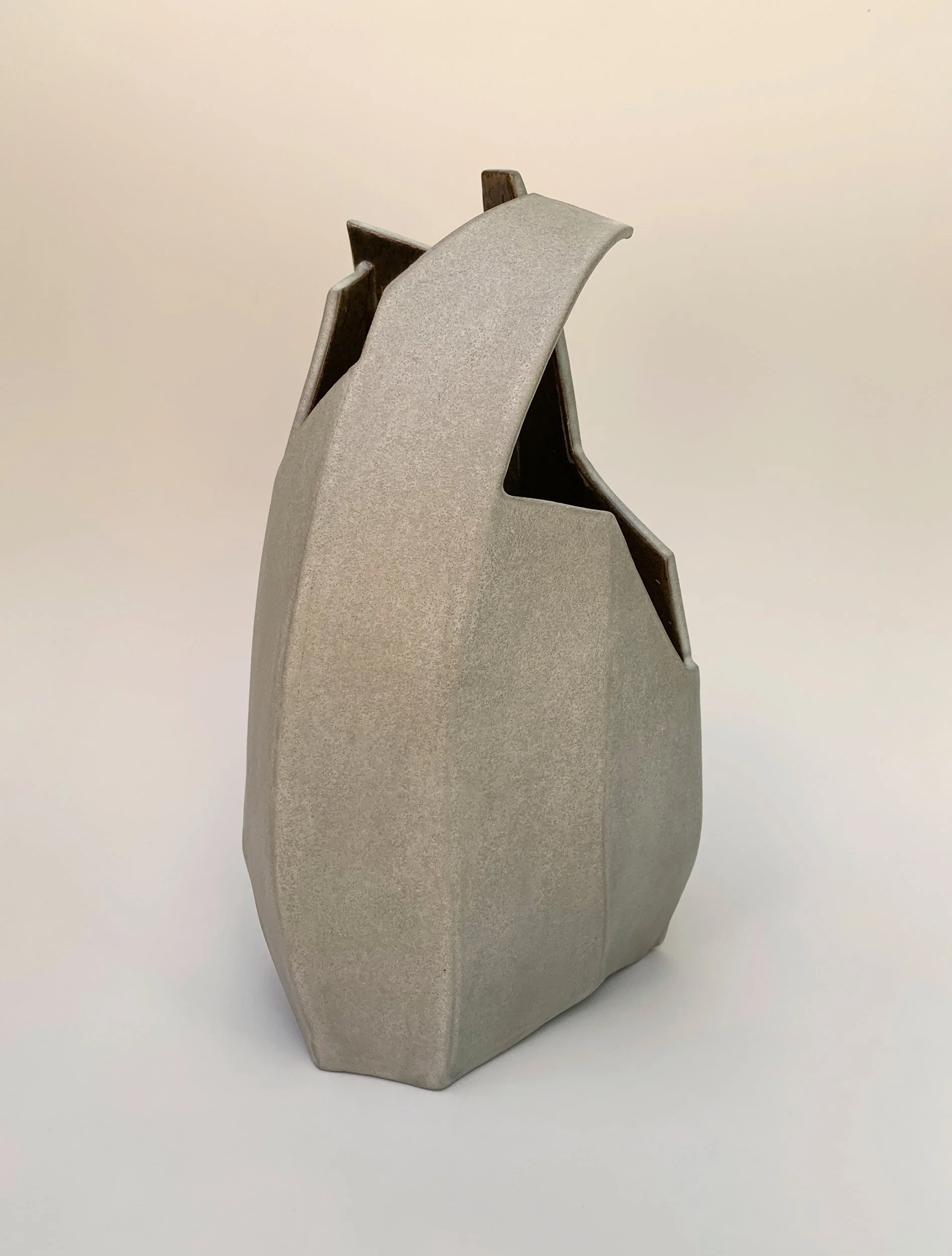 Facet Vertical 1. Stoneware. 28cm H x 15cm W x 13cm D