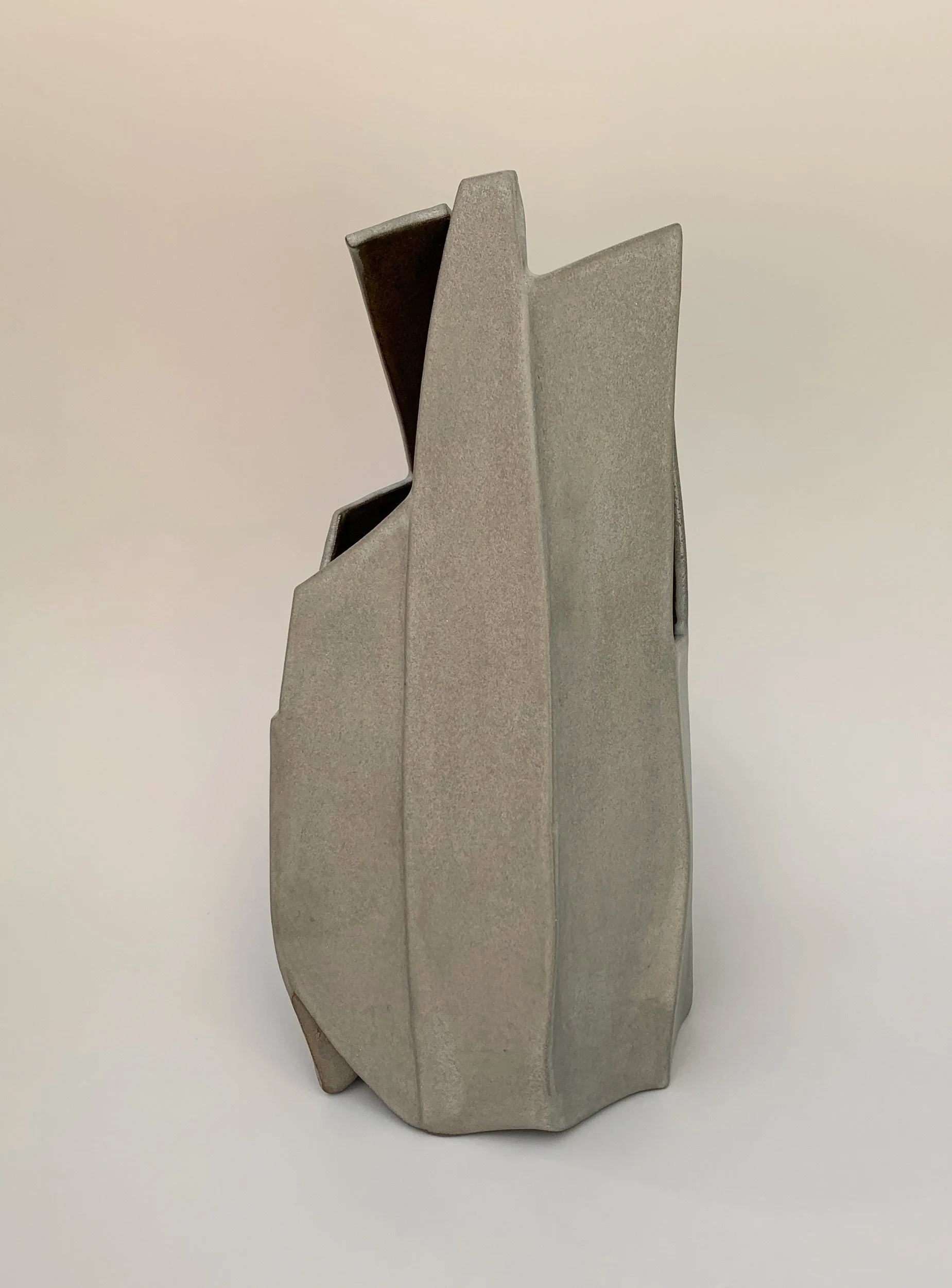 Facet Vertical 1. Stoneware. 28cm H x 15cm W x 13cm D