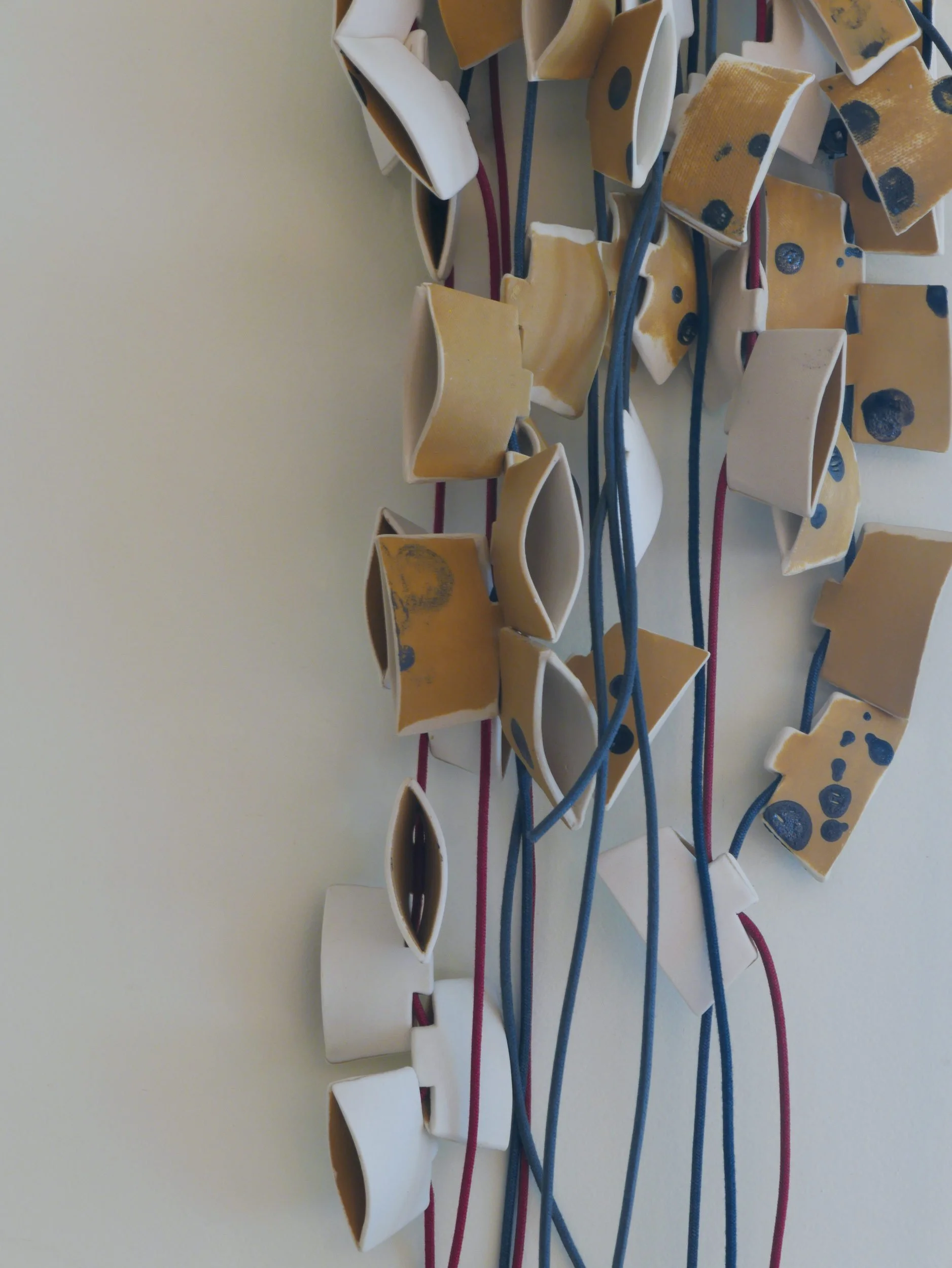 Polka Bell. Slip Cast Porcelain, cord. 43cm H x 18cm W.