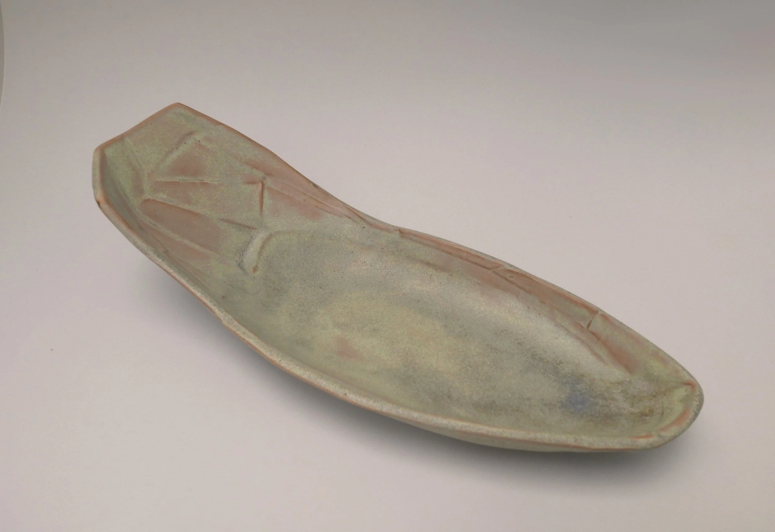 Facet Ladle 3. Stoneware. 34cm L x 9cm H x 14cm D